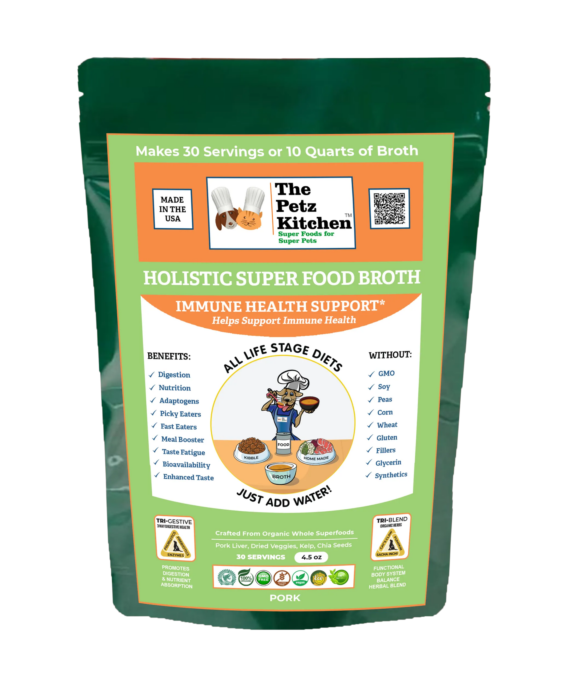4APAWS™Super Food Immune Support* Base Broth - The Petz Kitchen Dogs & Cats