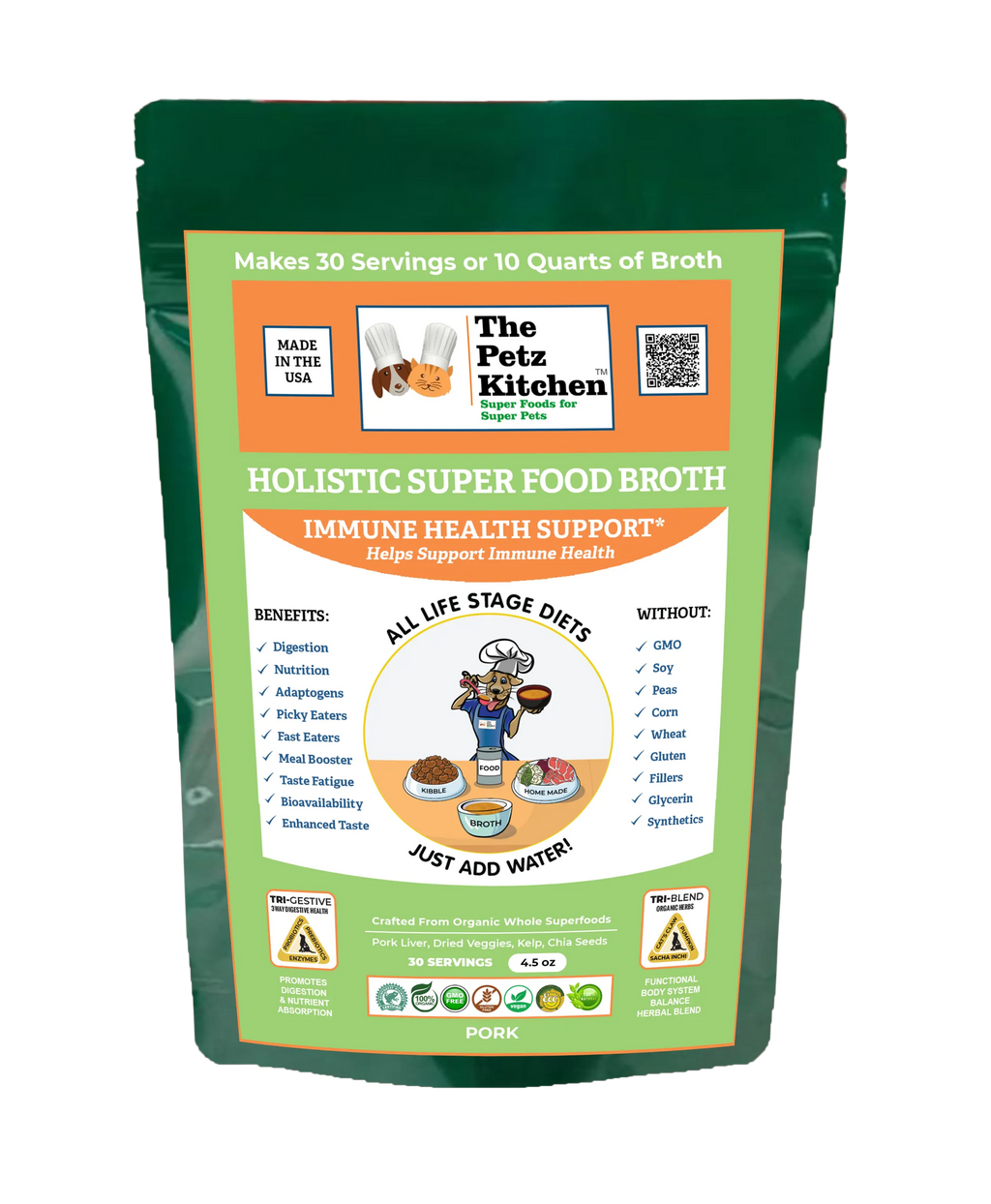 4APAWS™Super Food Immune Support* Base Broth - The Petz Kitchen Dogs & Cats