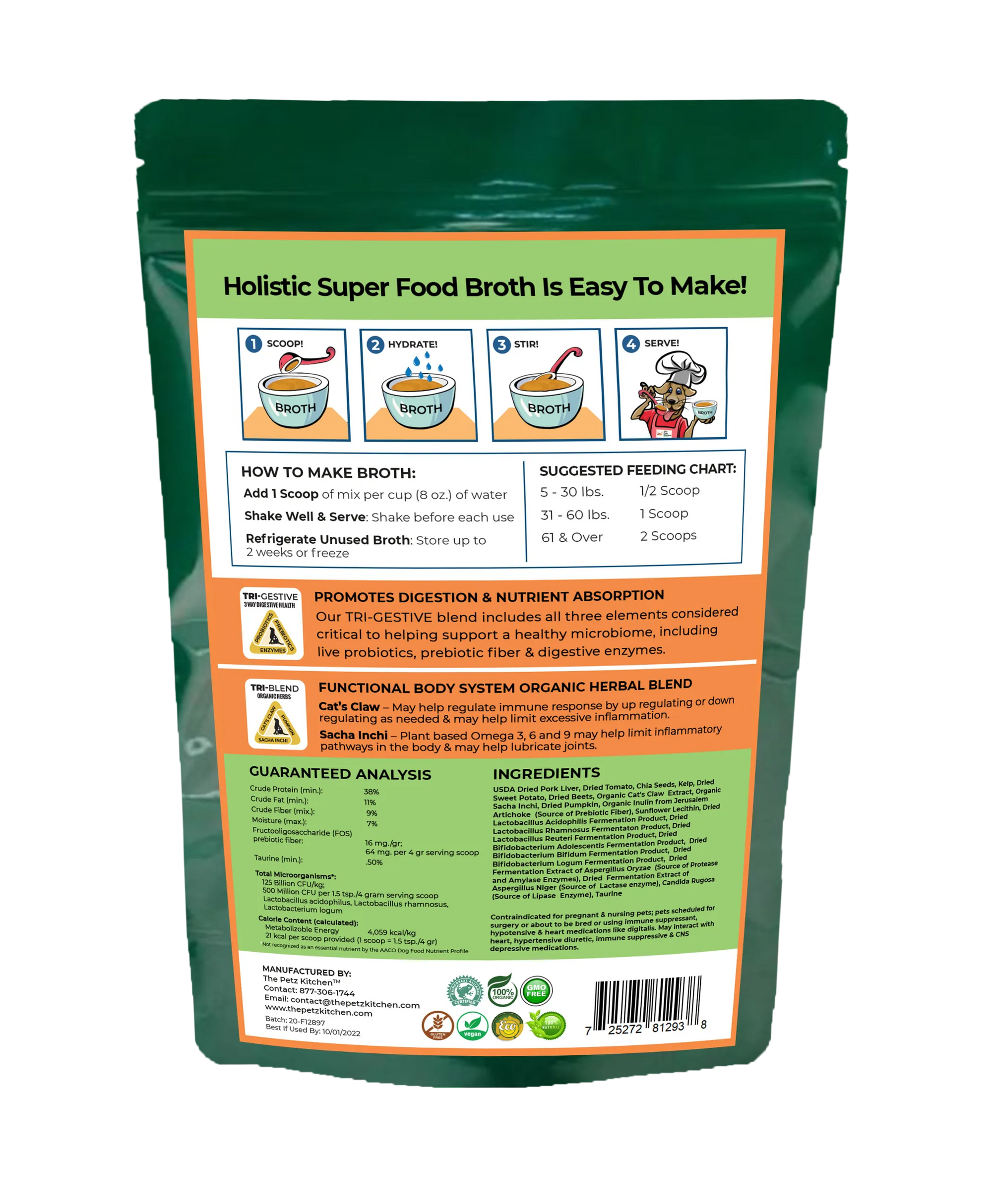 4APAWS™Super Food Immune Support* Base Broth - The Petz Kitchen Dogs & Cats