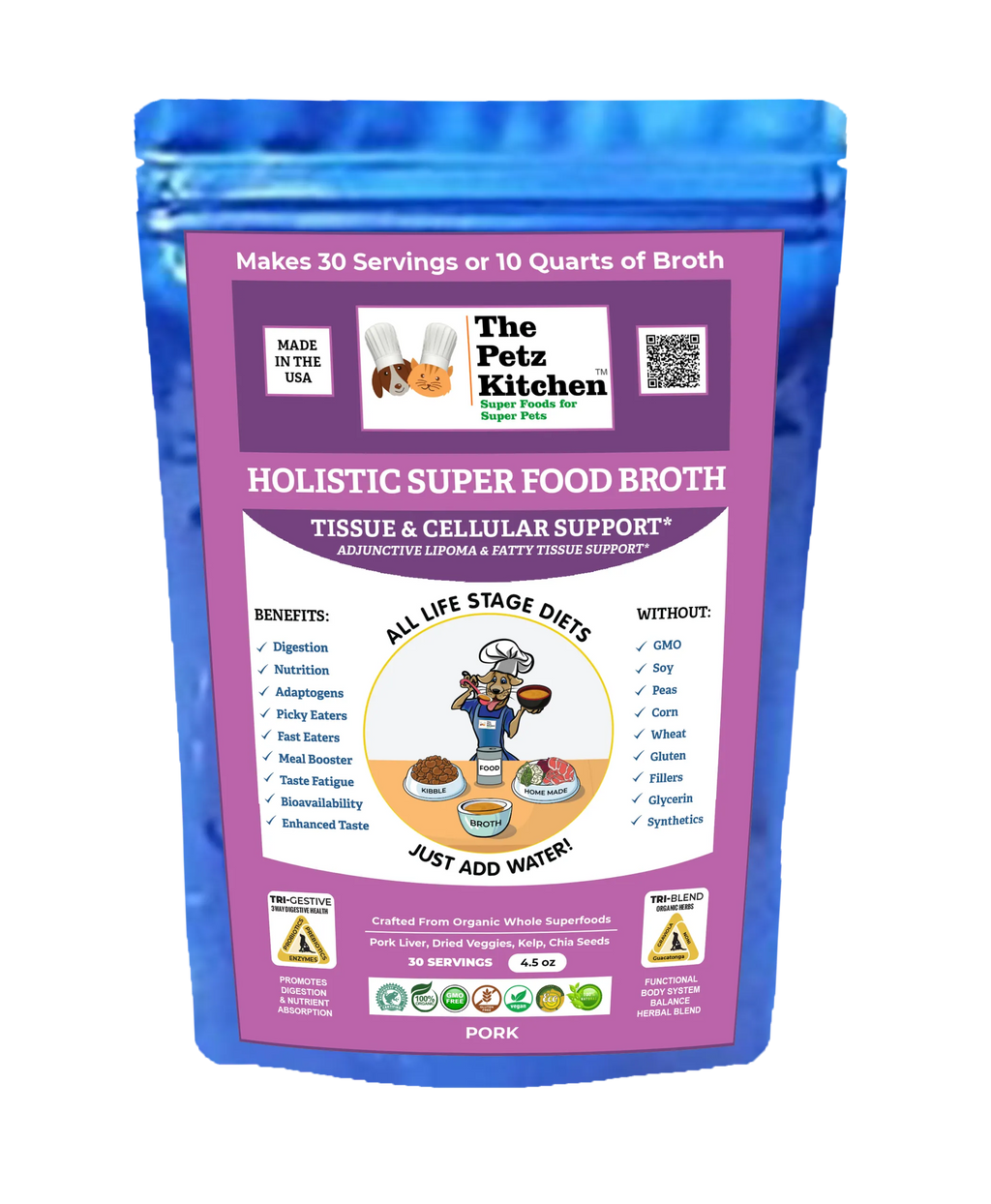 4APAWS™Super Food Broth Tissue & Cellular Support For Dogs* The Petz Kitchen Lipoma & Tissue Support*
