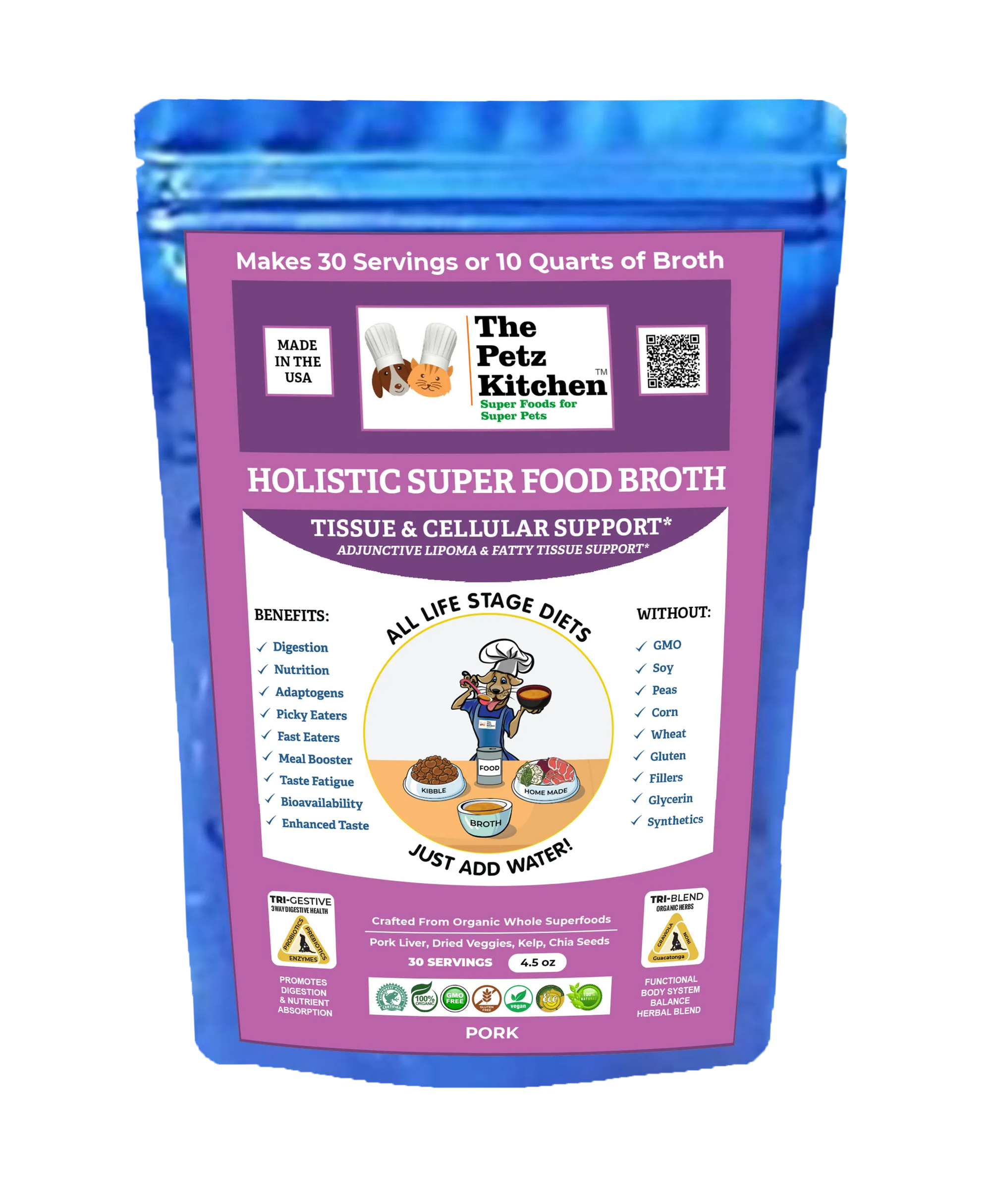 4APAWS™Super Food Broth Tissue & Cellular Support For Dogs* The Petz Kitchen Lipoma & Tissue Support*