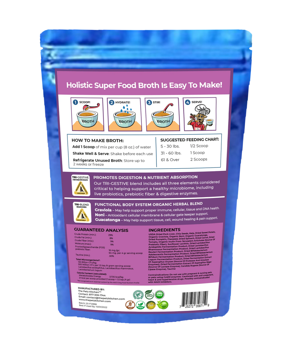 4APAWS™Super Food Broth Tissue & Cellular Support For Dogs* The Petz Kitchen Lipoma & Tissue Support*