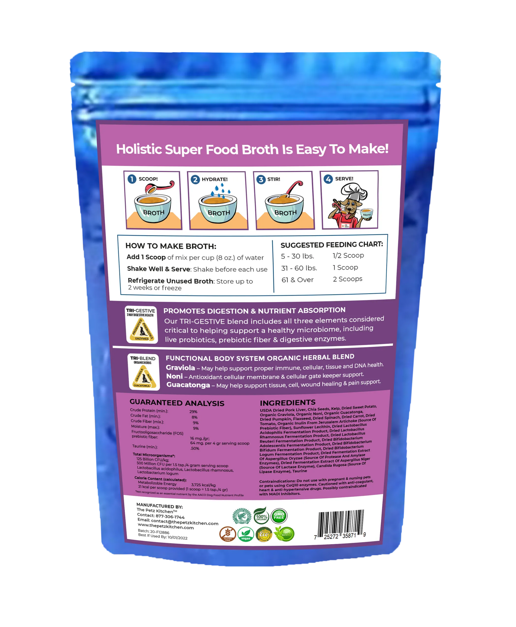 4APAWS™Super Food Broth Tissue & Cellular Support For Dogs* The Petz Kitchen Lipoma & Tissue Support*