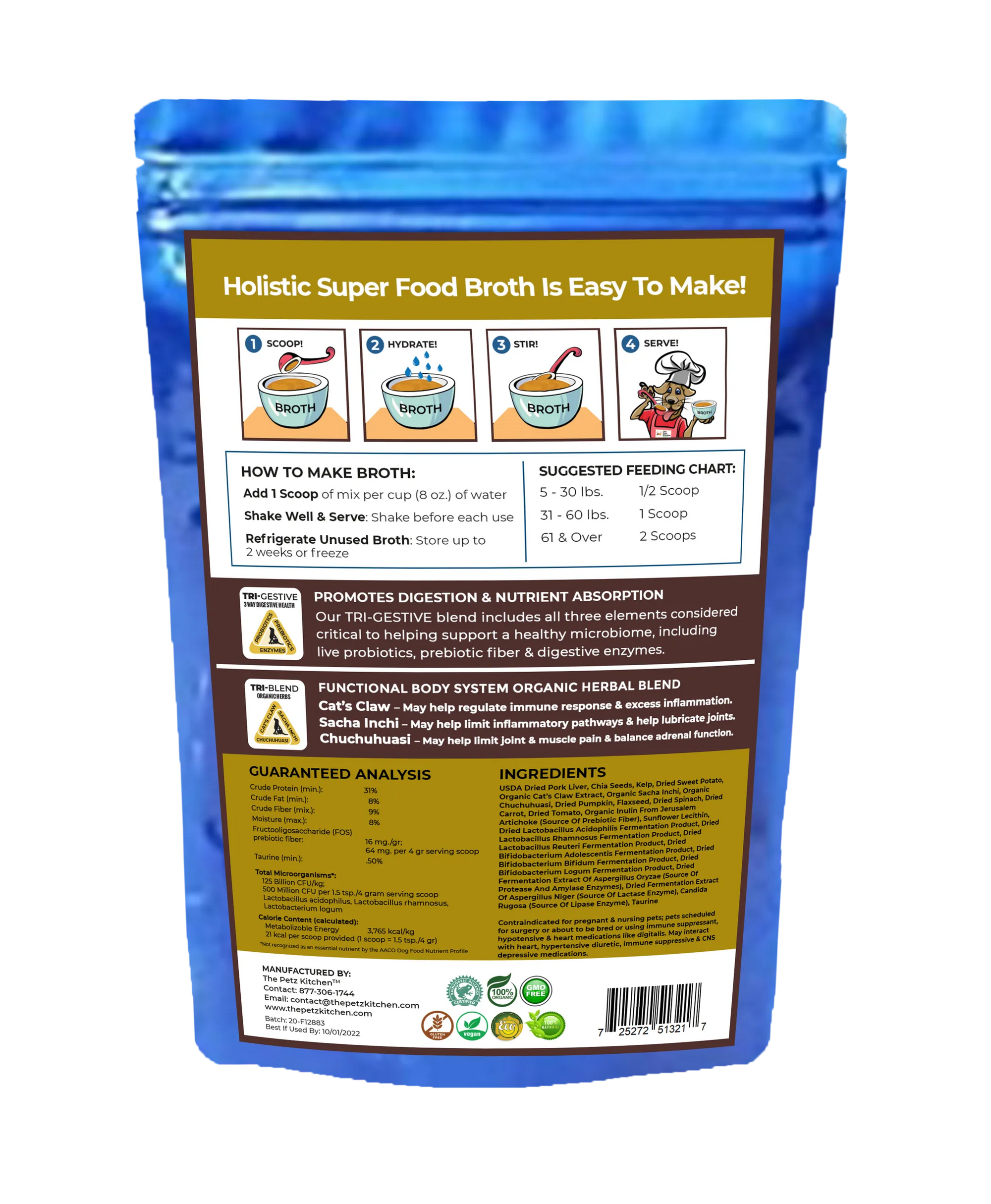 4APAWS™Super Food Broth Joint & Active Body Support* The Petz Kitchen Dogs & Cats*