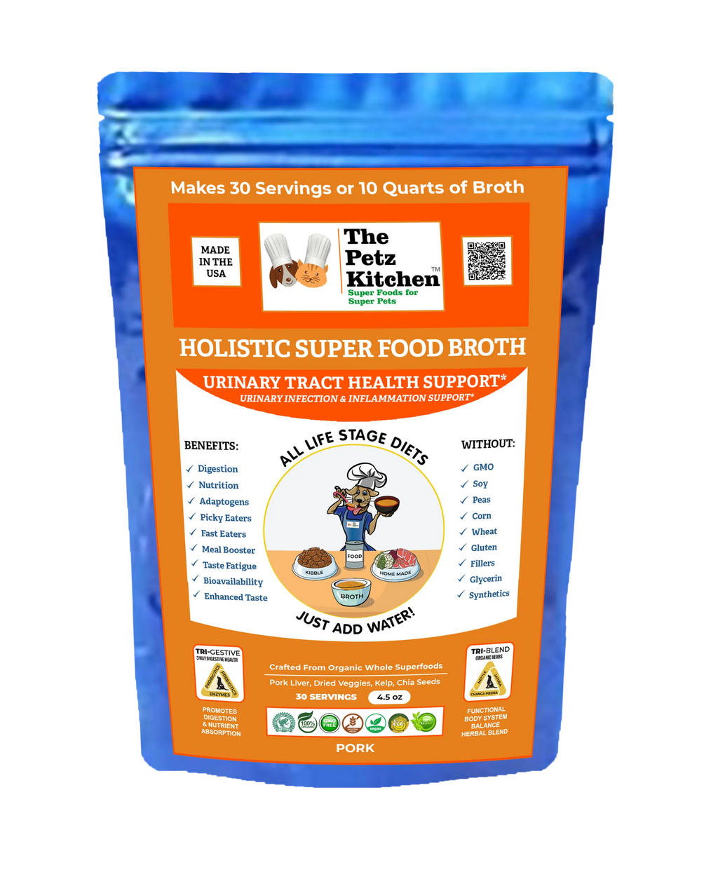 4APAWS™Super Food Broth Urinary Tract Health Support* The Petz Kitchen Dogs Cats