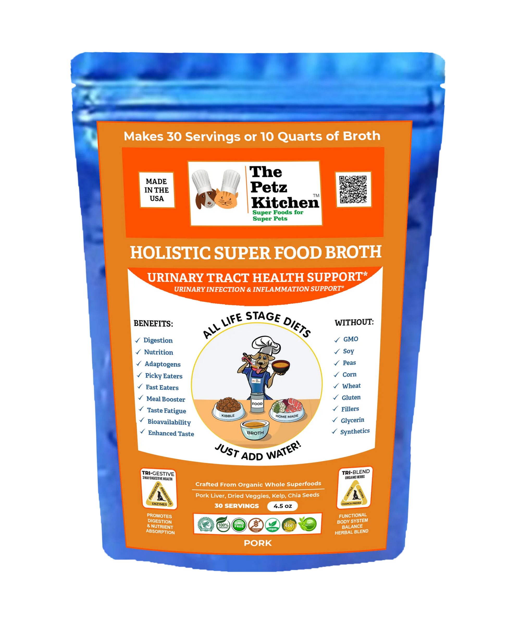 4APAWS™Super Food Broth Urinary Tract Health Support* The Petz Kitchen Dogs Cats