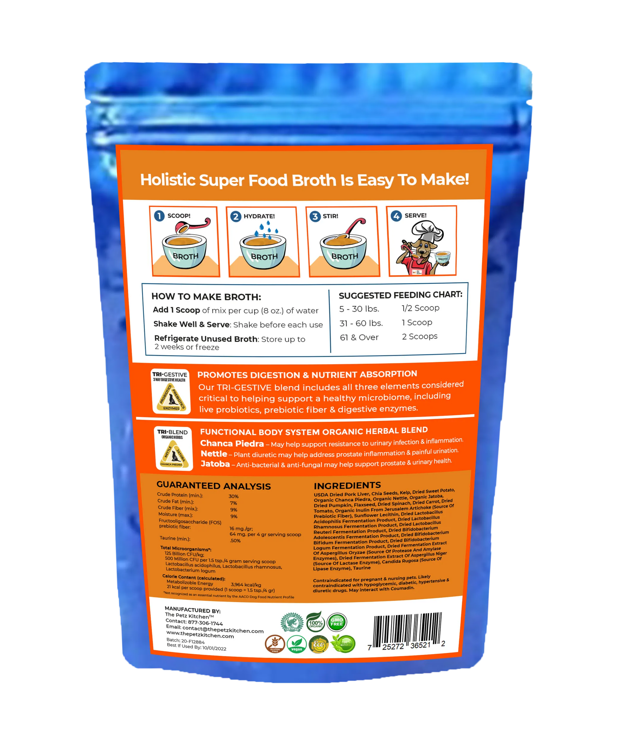 4APAWS™Super Food Broth Urinary Tract Health Support* The Petz Kitchen Dogs Cats