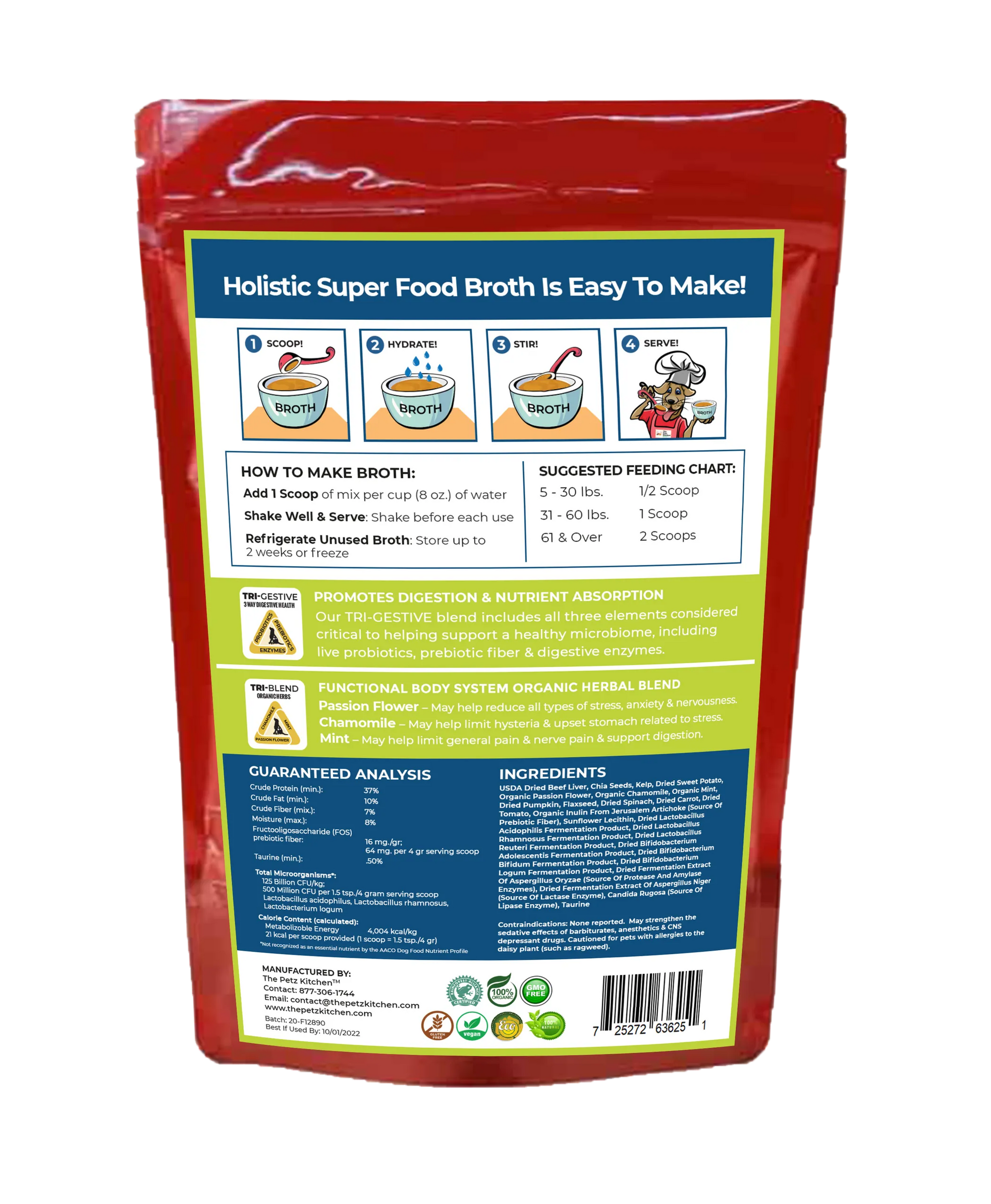 4APAWS™Super Food Broth Stress & Anxiety Support* The Petz Kitchen Dogs & Cats