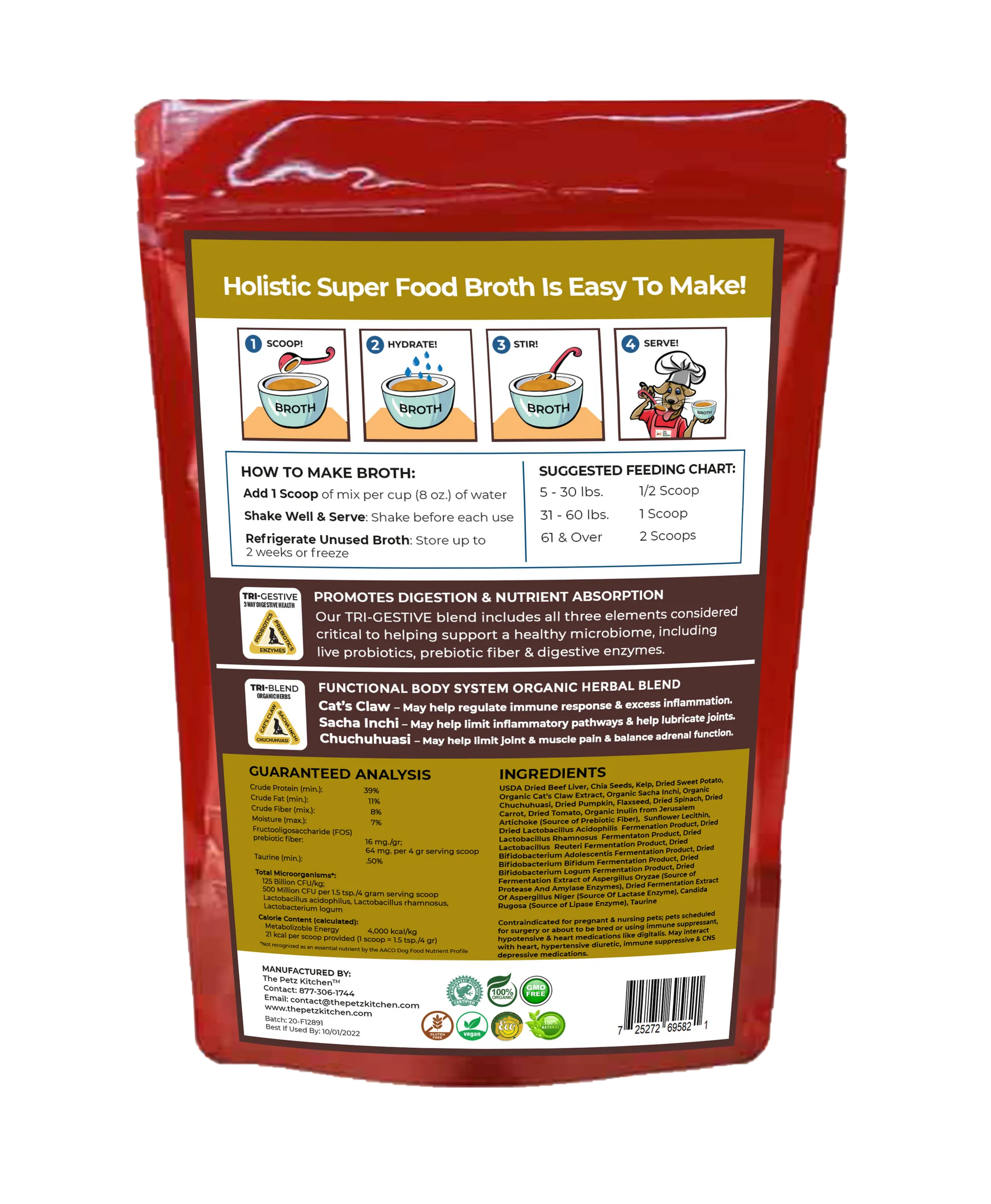 4APAWS™Super Food Broth Joint & Active Body Support* The Petz Kitchen Dogs & Cats*