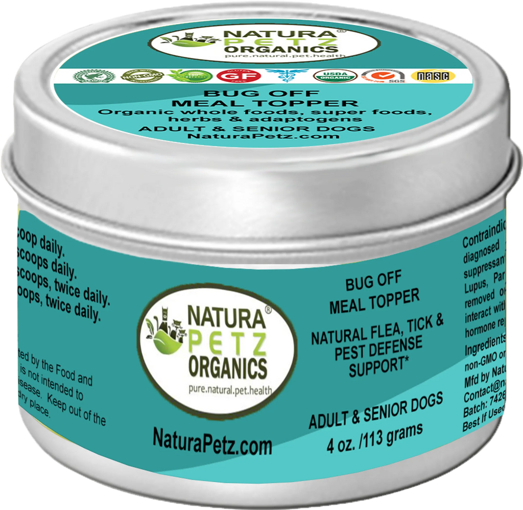 4APAWS™Bug Off Natural Defense Meal Topper* Flea, Tick & Pest Defense for Dogs, Cats & Horses*