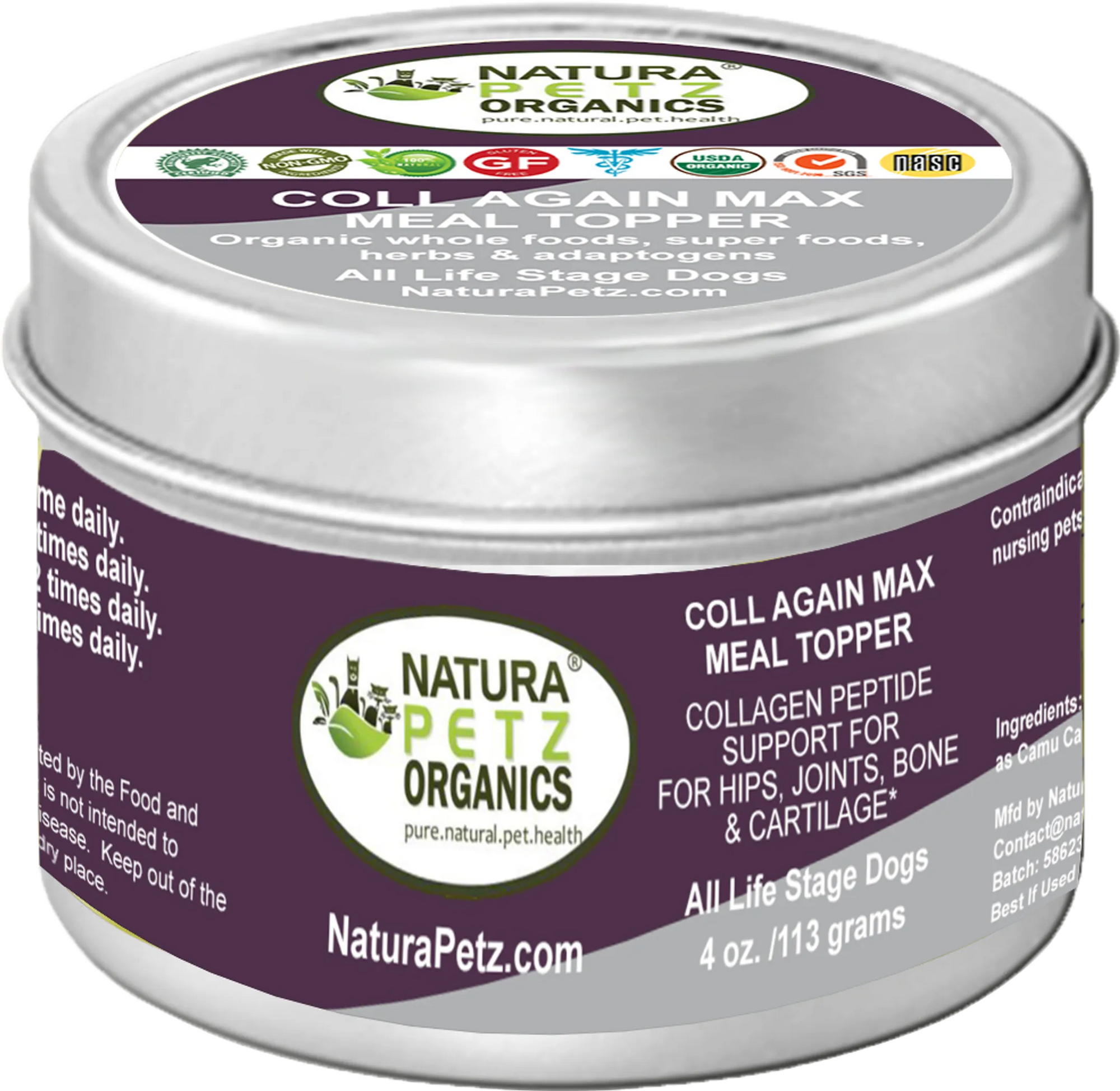 4APAWS™Coll Again Max Collagen Peptide Support Meal Topper* Hips, Joint, Bone & Cartilage Support* Dogs & Cats*
