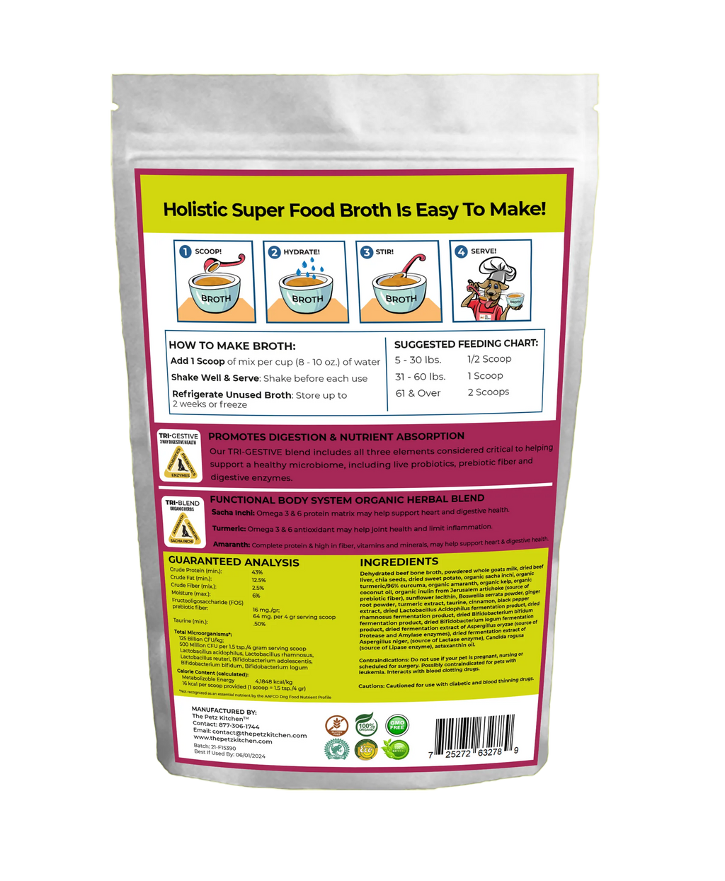 4APAWS™Goats Milk + Bone Broth Base Max* Joint, Skin & Coat Support Broth* The Petz Kitchen Dog & Cat
