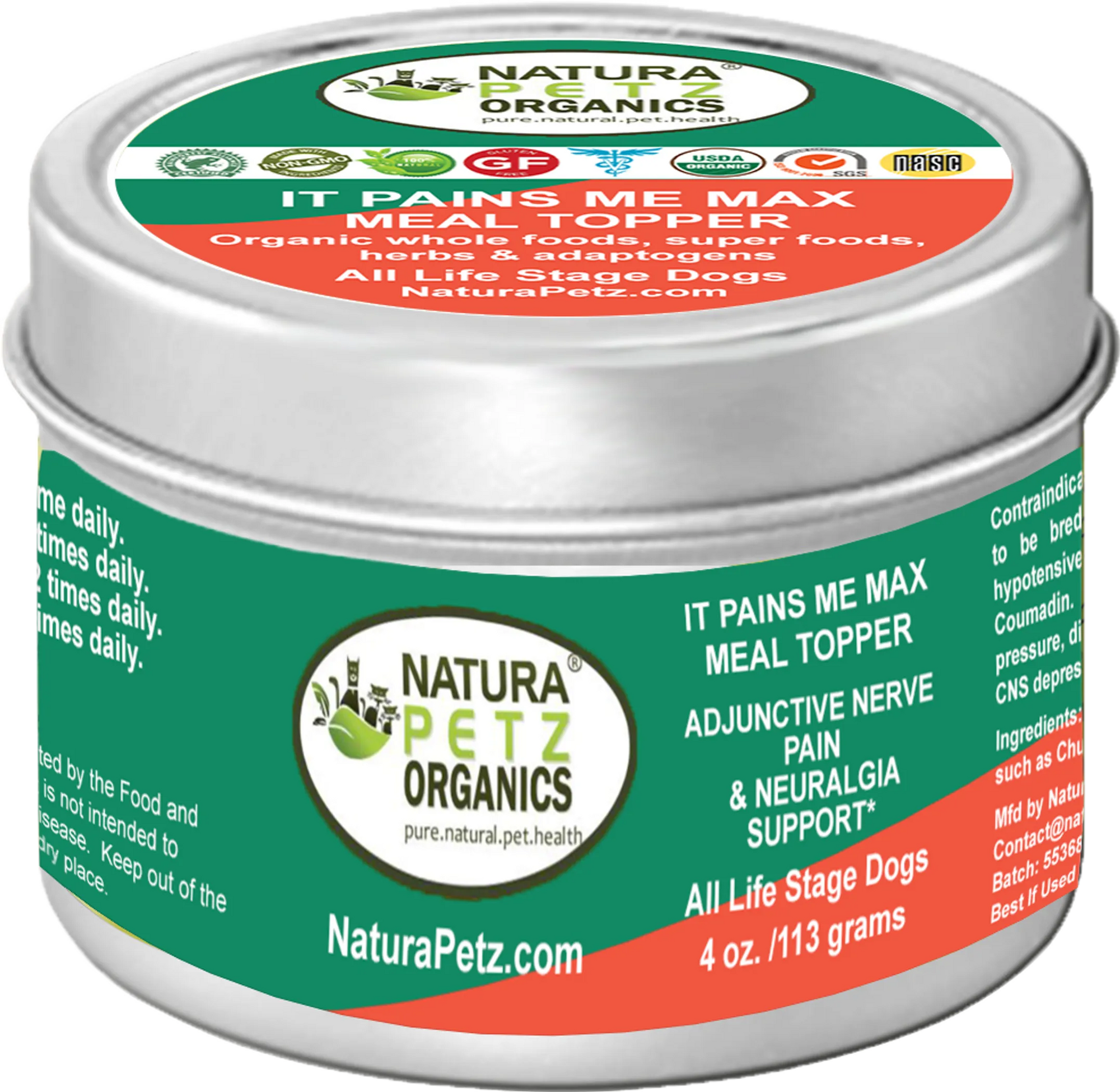 4APAWS™It Pains Me Max Meal Topper* Adjunctive Nerve Pain & Neuralgia Support* Dogs & Cats