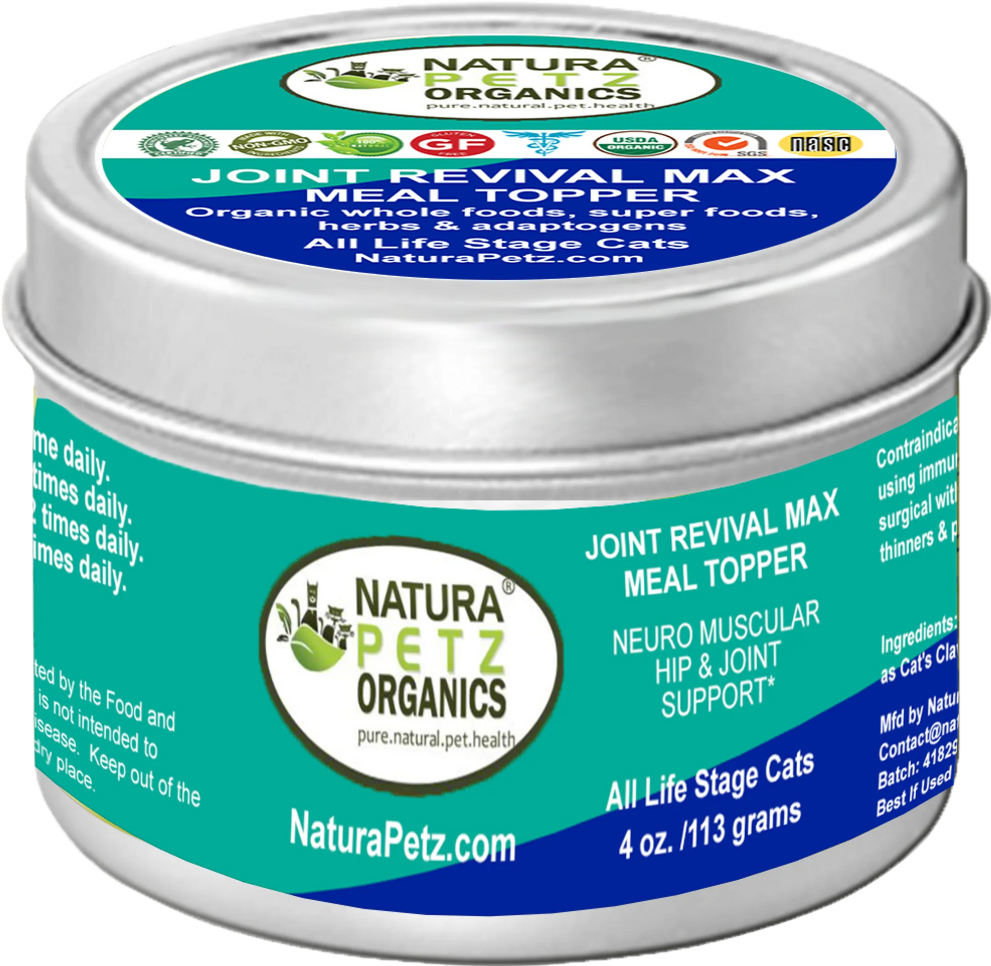 4APAWS™Joint Revival Max Master Blend Meal Topper* Neuro Muscular Hip & Joint Support* Master Blend for Dogs & Cats*