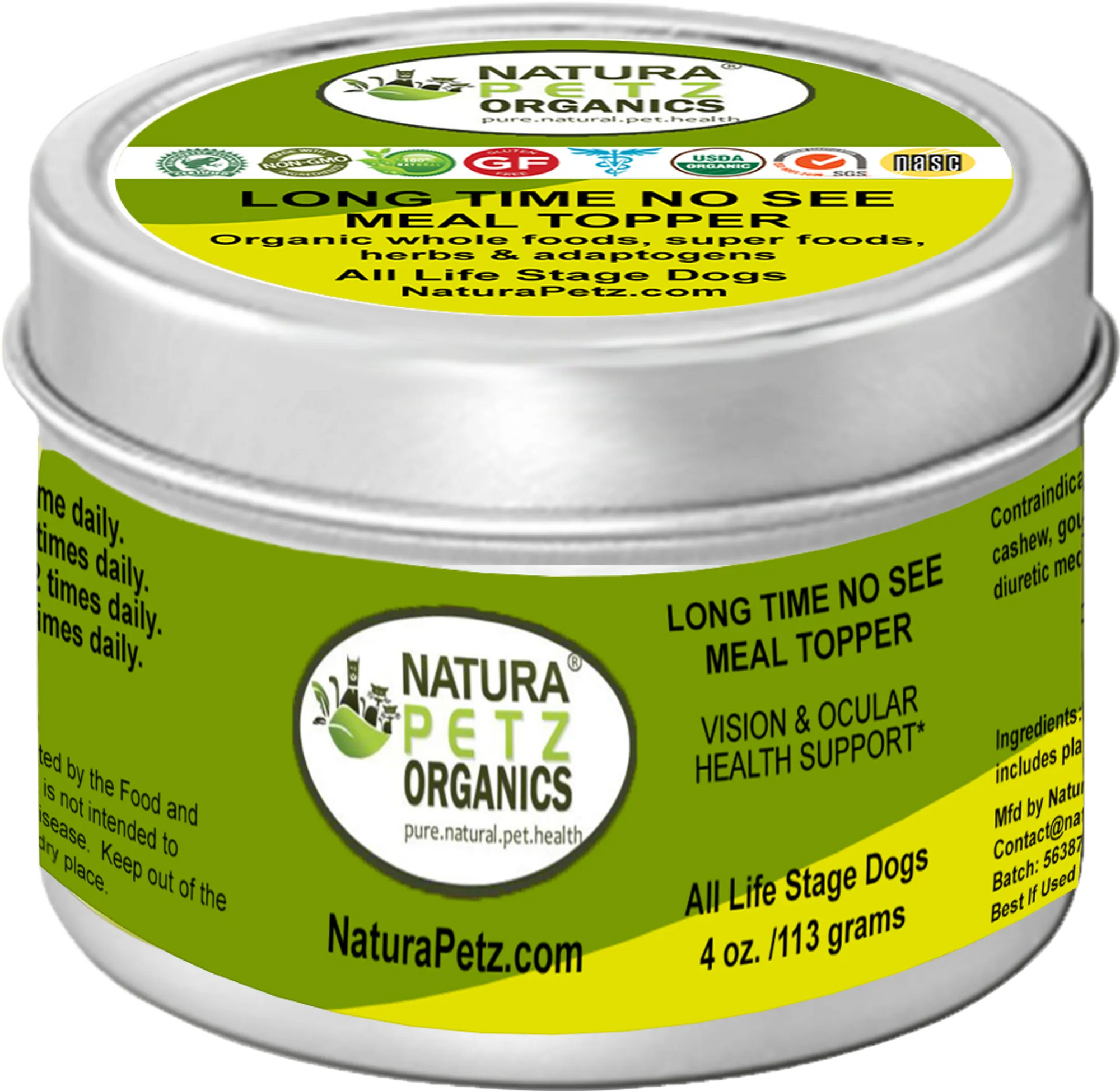 4APAWS™Long Time No See Meal Topper* Vision & Ocular Health Support* In Dogs and Cats*