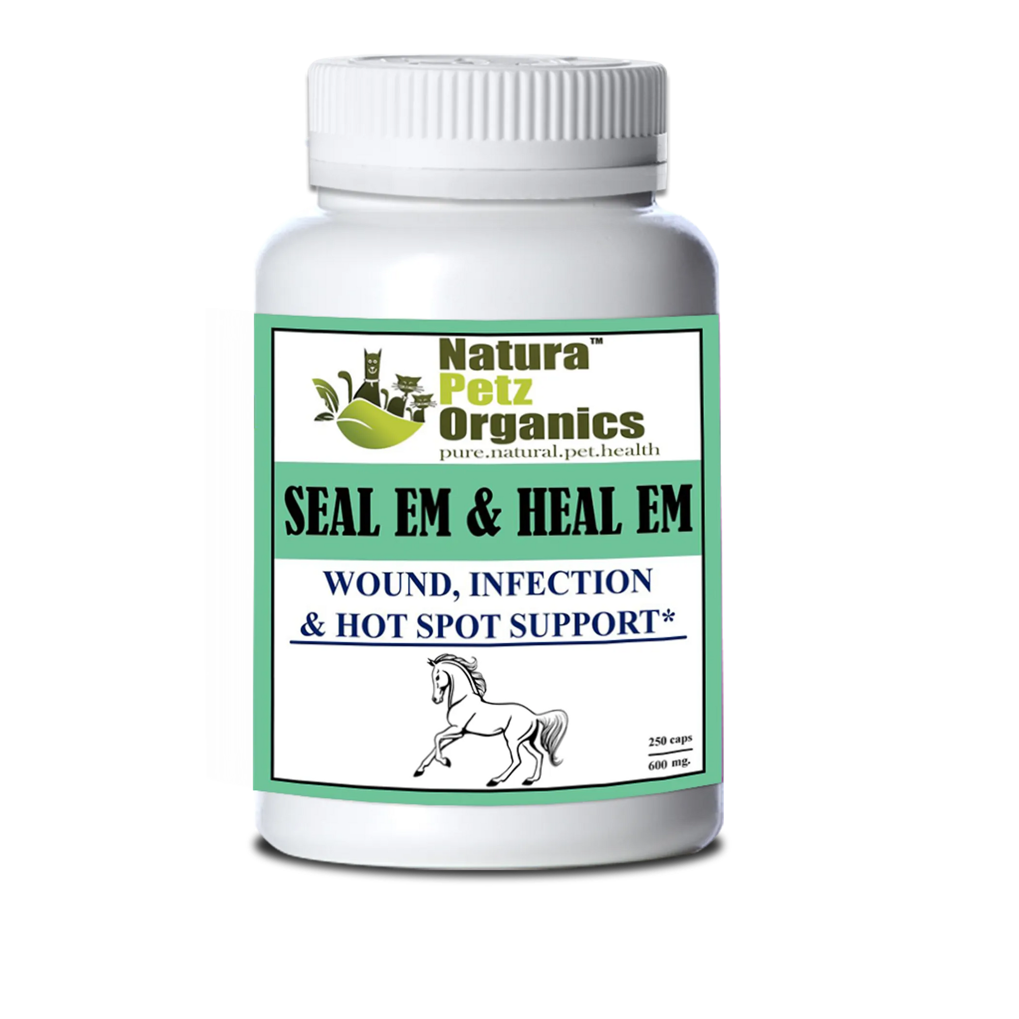 4APAWS™Seal Em & Heal Em Capsules Equine- Wound, Infection Ulcer Bite Bleeding & Hot Spot Support*