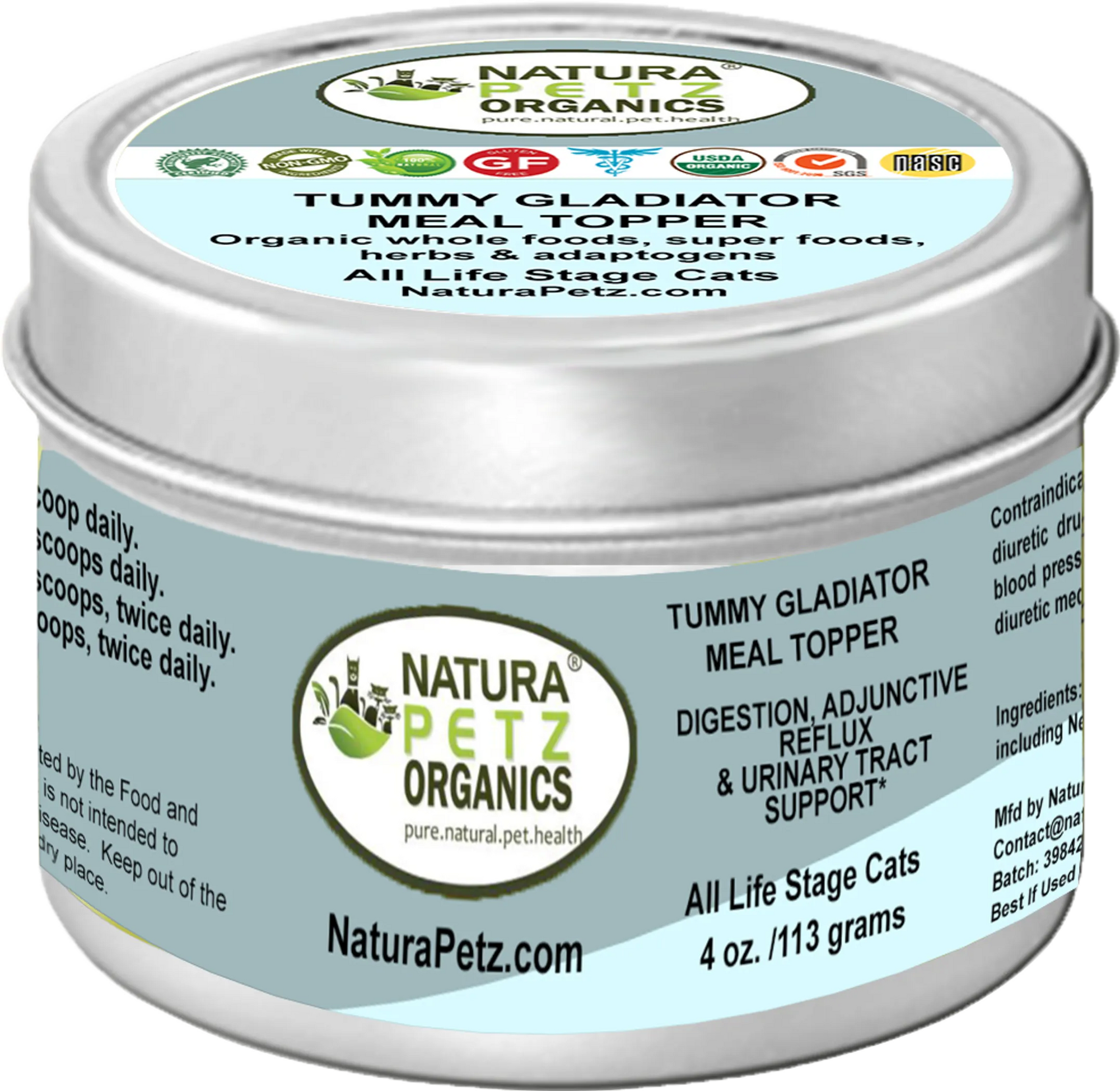 4APAWS™Tummy Gladiator Meal Topper - Digestion, Adjunctive Reflux & Urinary Tract Support*