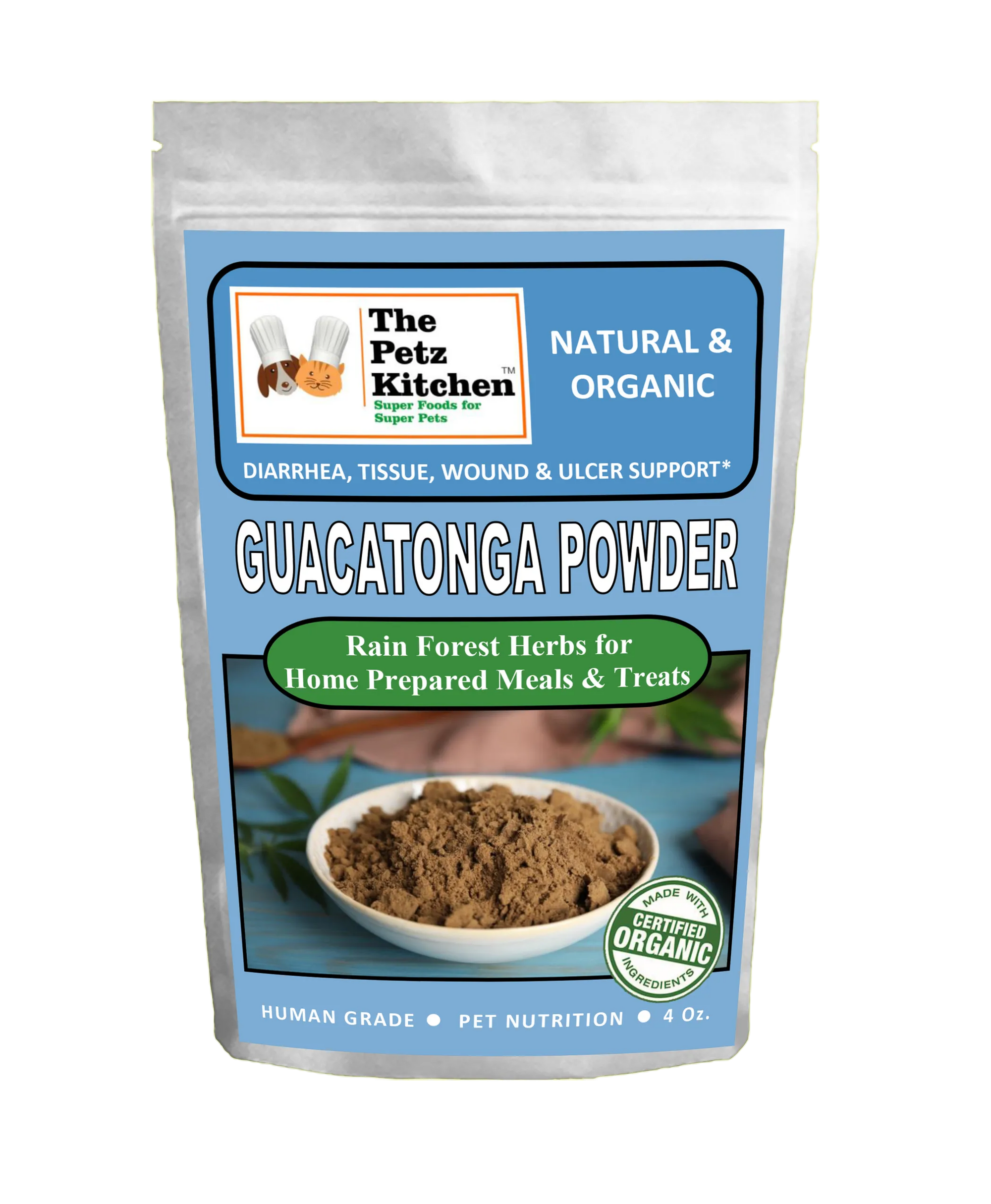4APAWS™Guacatonga Powder - Diarrhea, Tissue, Wound & Ulcer Support* The Petz Kitchen Dog Cat