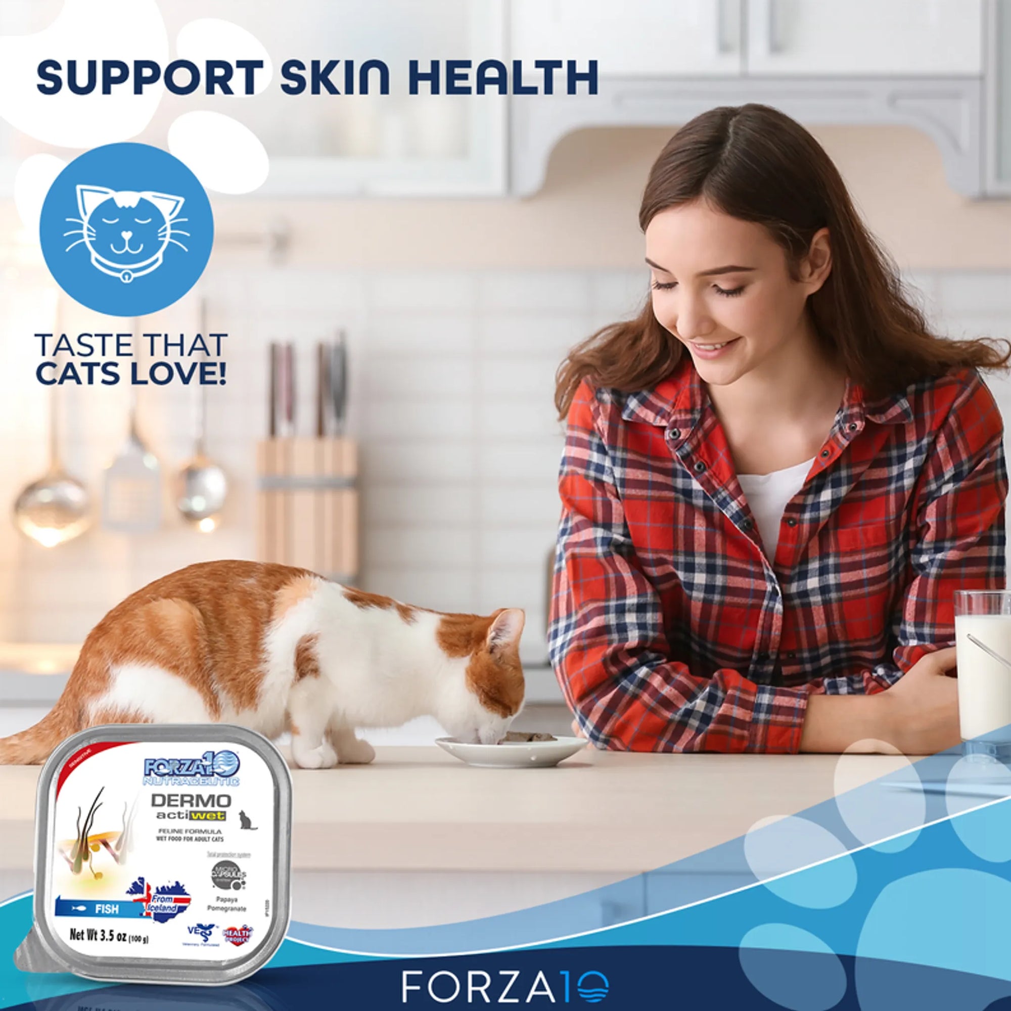 4APAWS™Forza10 ActiWet Dermo Support Icelandic Fish Recipe Canned Cat Food