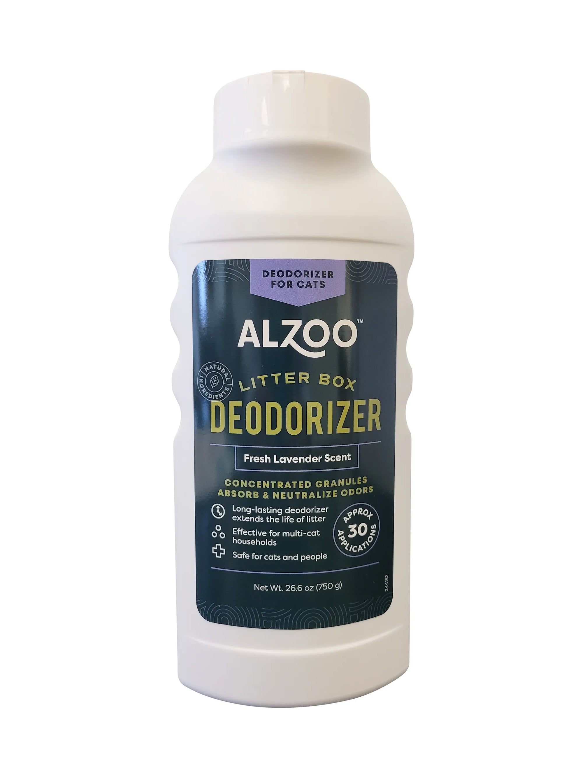 4APAWS™ALZOO Plant-Based Cat Litter Deodorizer Fresh Lavender, 26.6oz