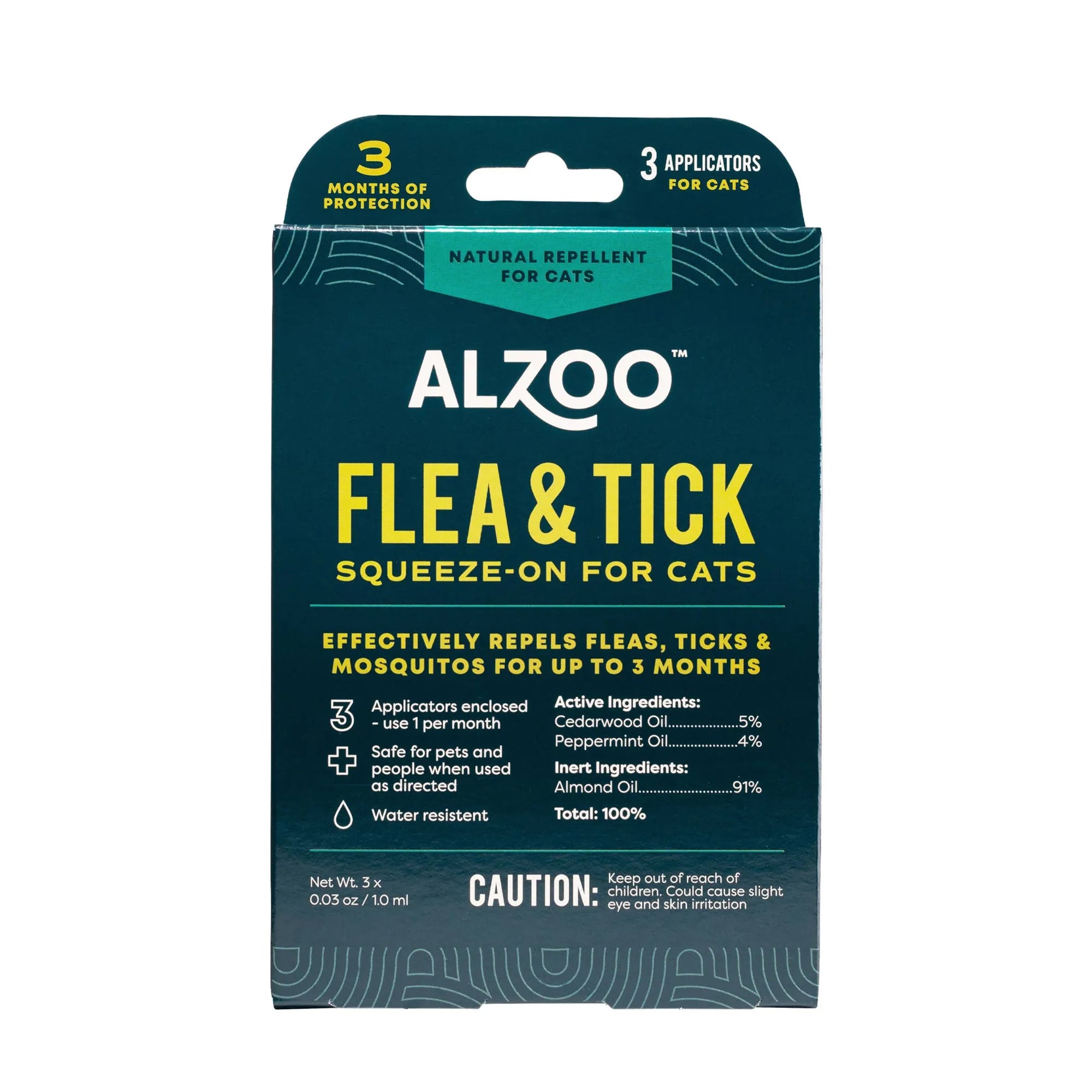 4APAWS™ALZOO Plant-Based Flea & Tick Repellent Squeeze-On Cat