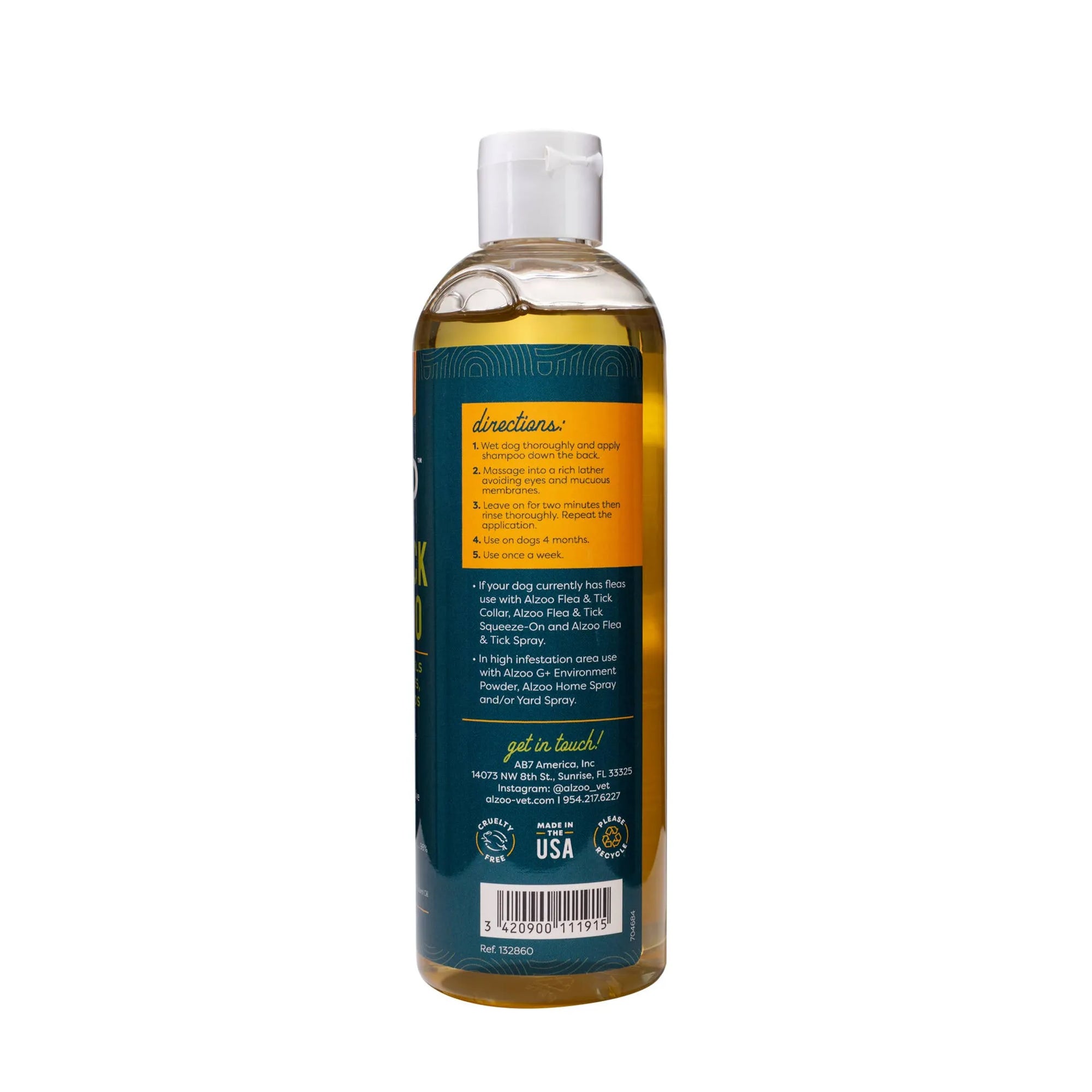 4APAWS™ALZOO Plant-Based Flea and Tick Repellent Shampoo for Dogs, 12oz