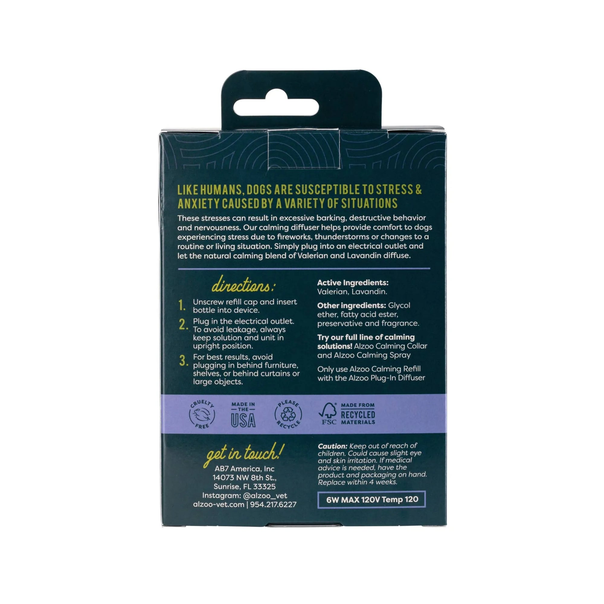 4APAWS™ALZOO Plant-Based Calming Diffuser Plug-in Kit for Dog