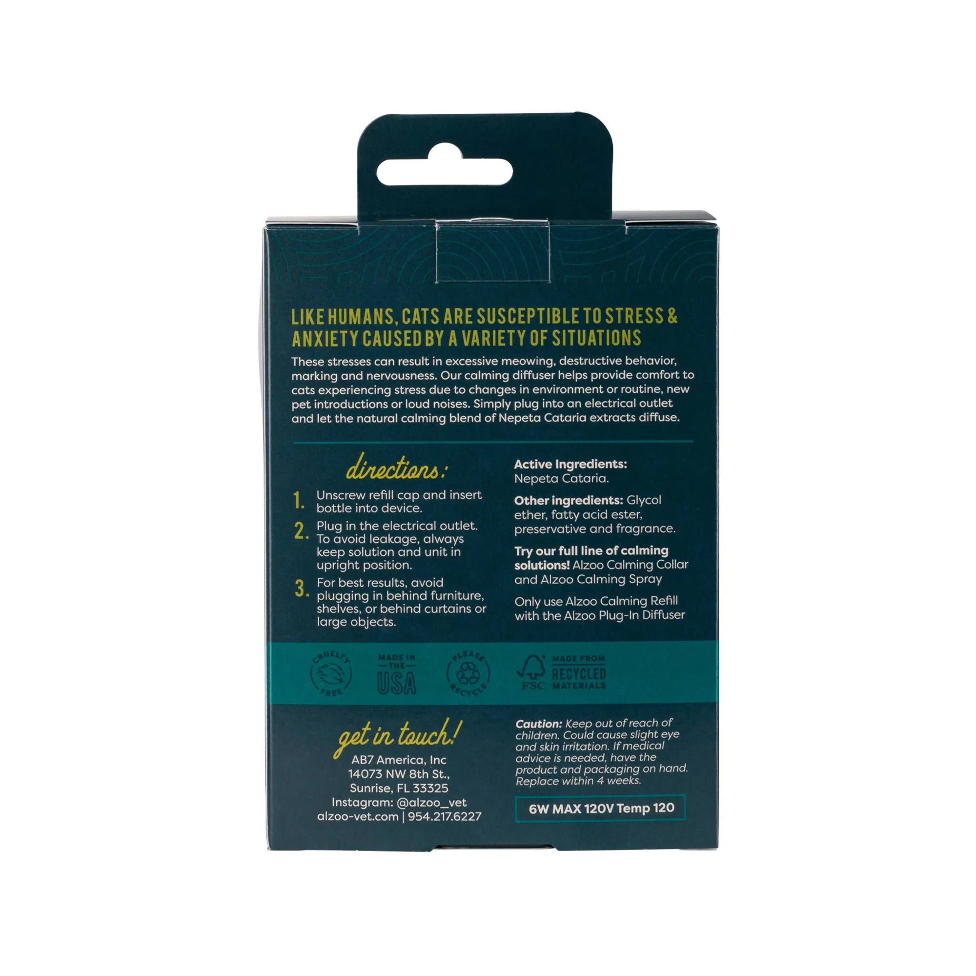 4APAWS™ALZOO Plant-Based Calming Plug-in Diffuser Kit - Cat