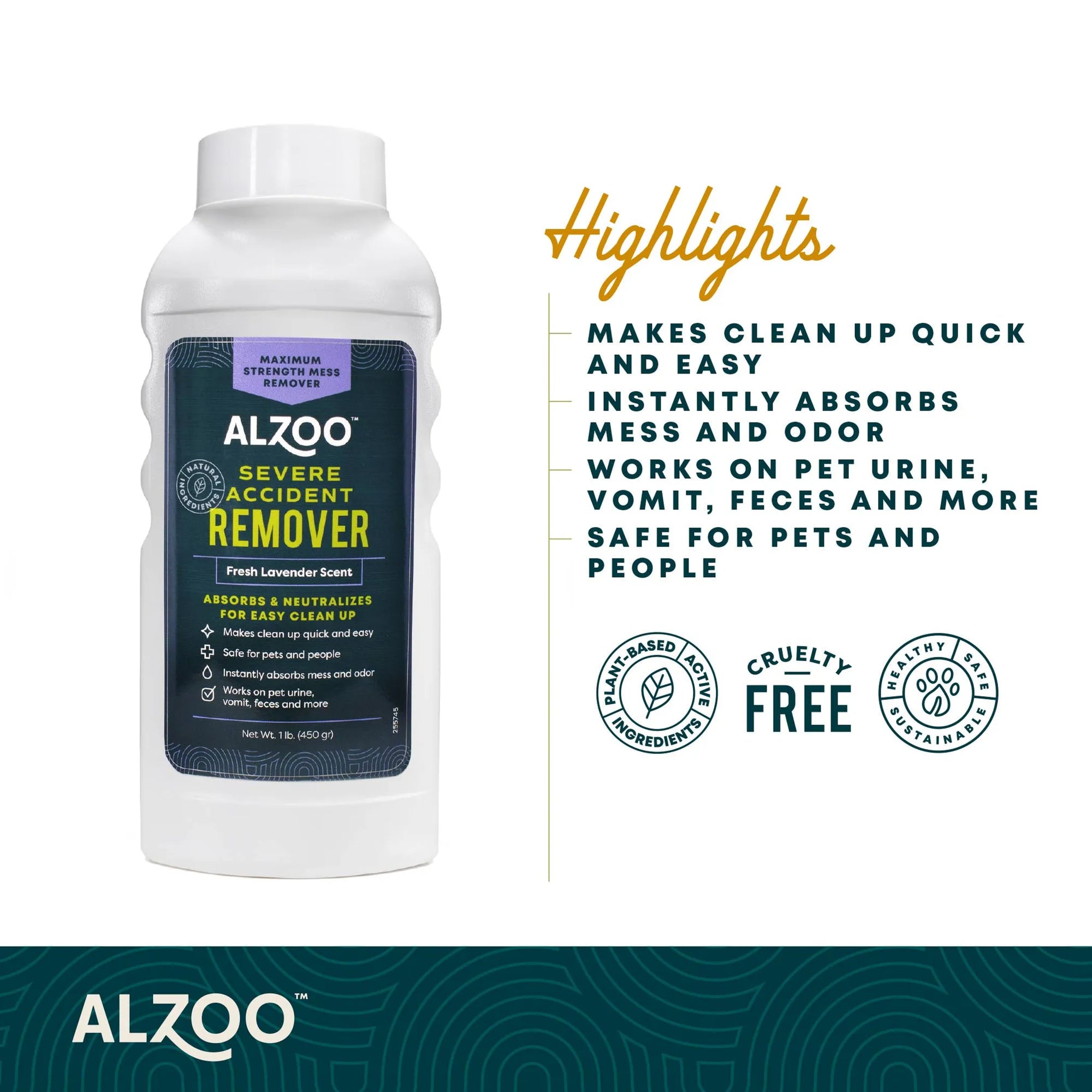 4APAWS™ALZOO Plant-Based Severe Accident Remover Fresh Lavender