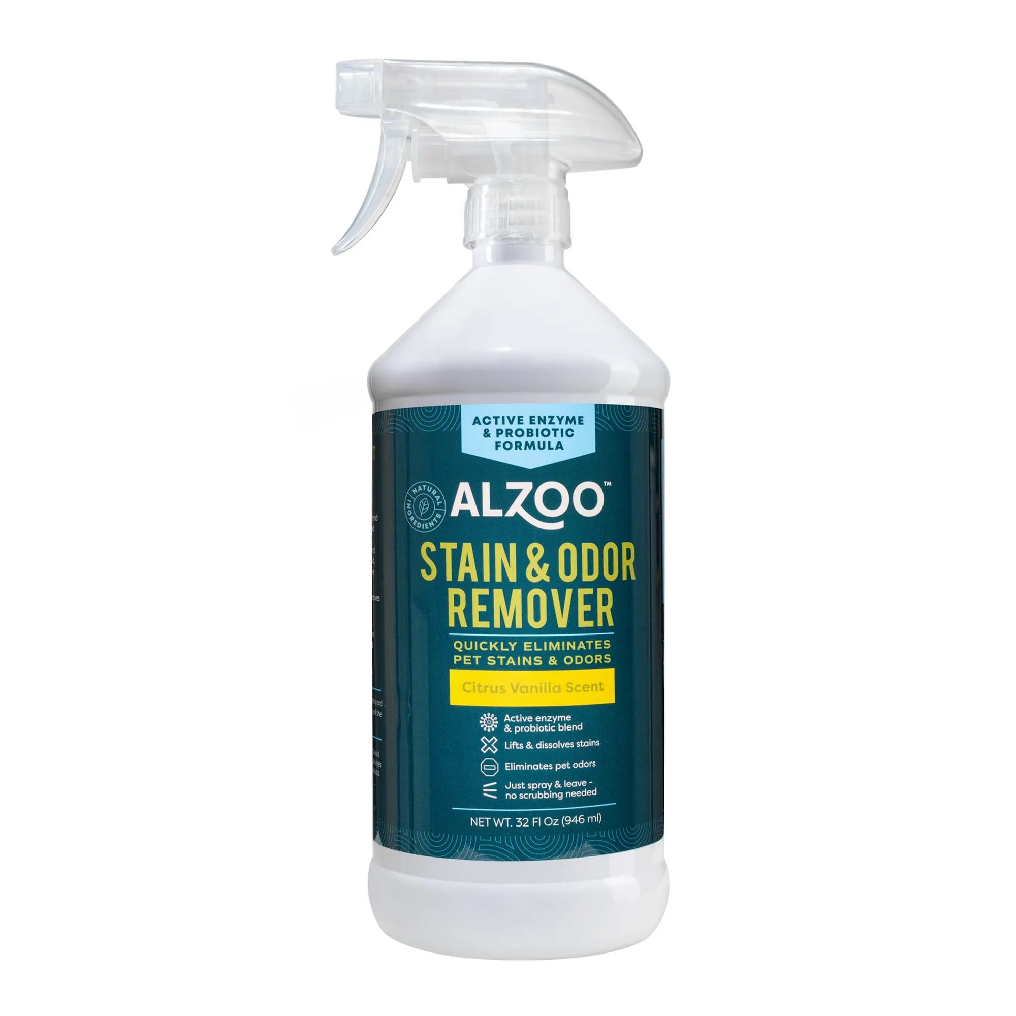 4APAWS™ALZOO Enzyme Stain & Odor Remover Citrus Vanilla, 16oz