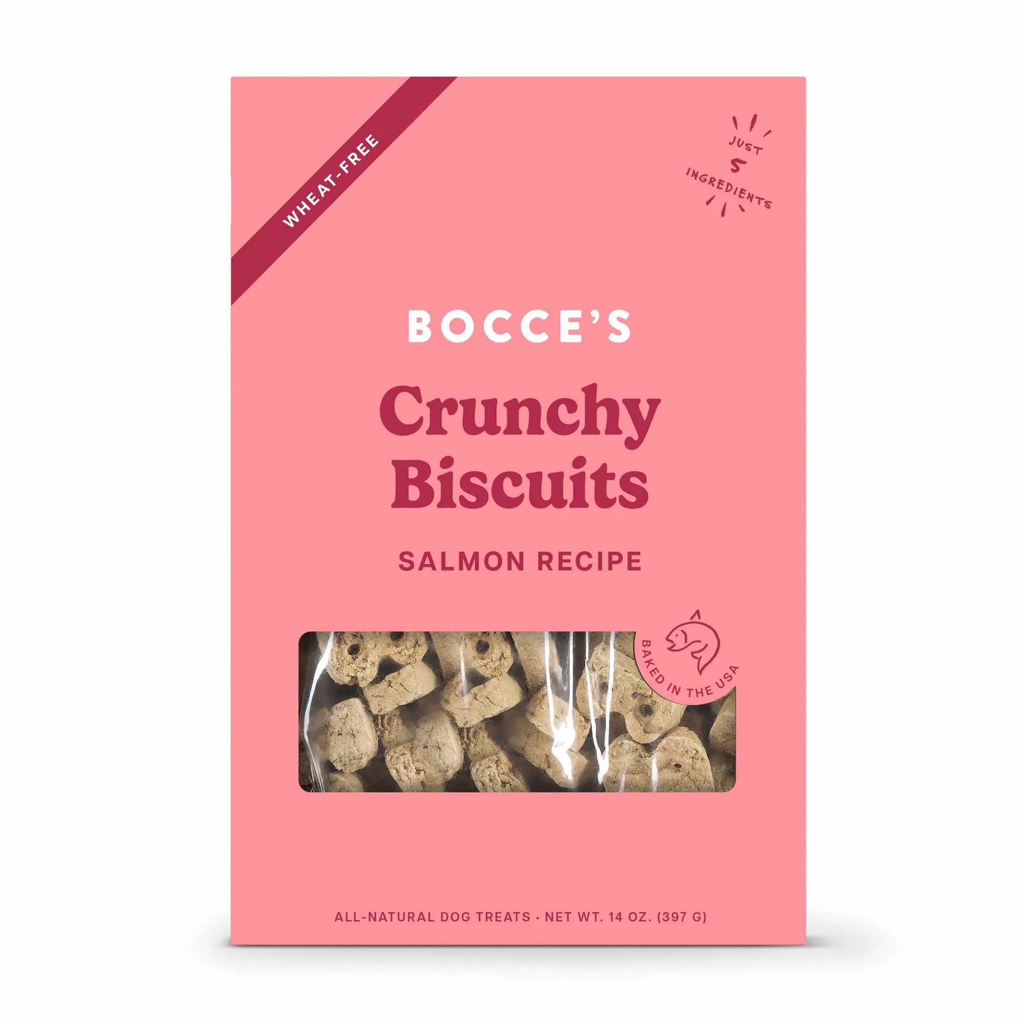 4APAWS™Bocce's Bakery Salmon Biscuit Boxes Dog Treats 14oz