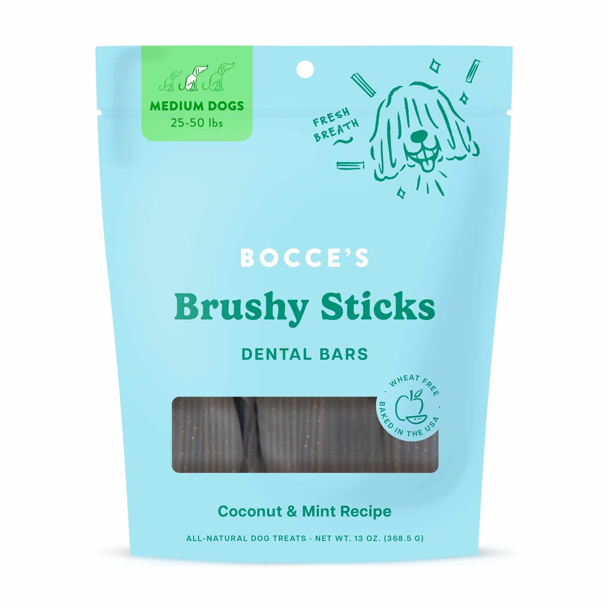 4APAWS™Bocce's Bakery Dailies Brushy Sticks Medium Dog Dental Treats 13oz