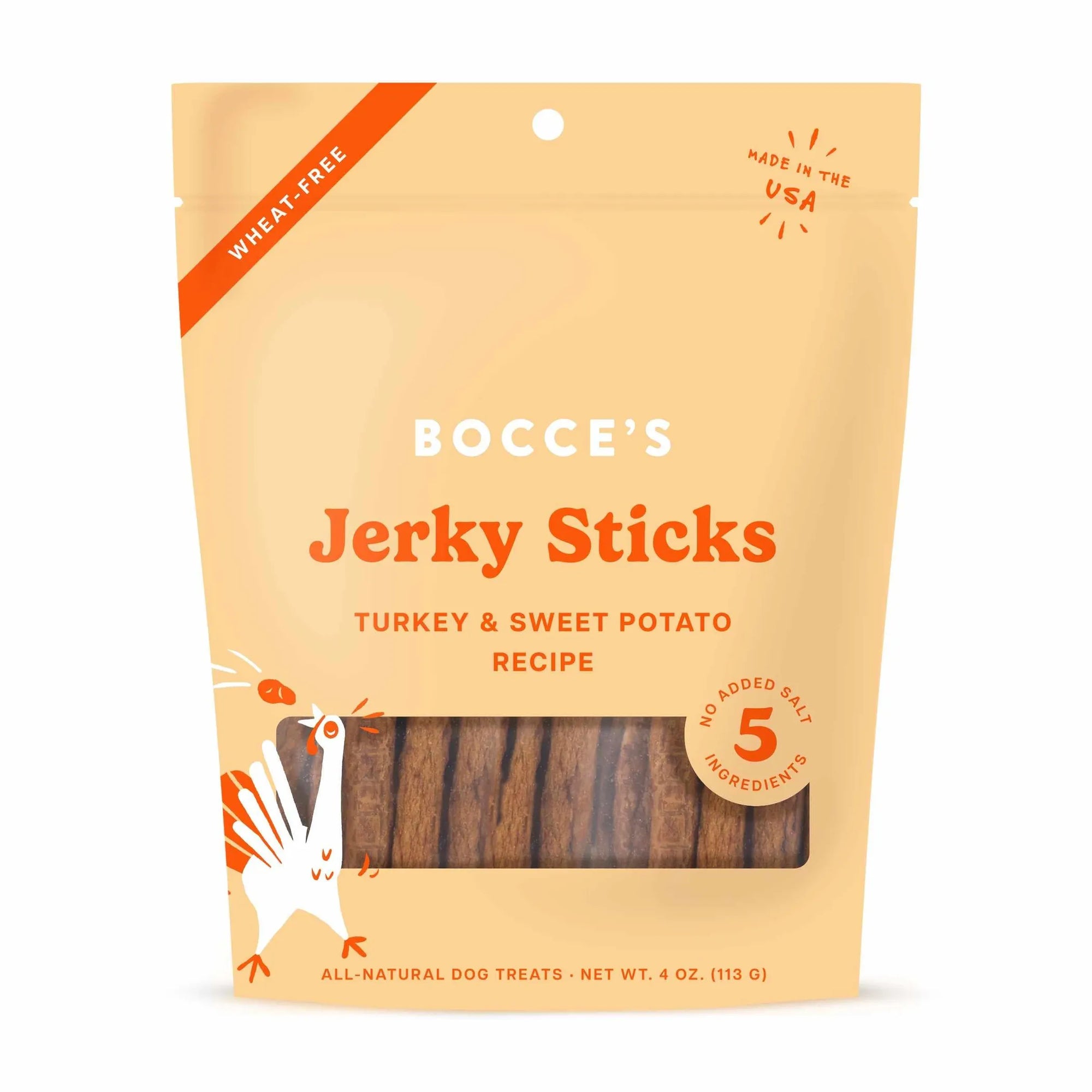 4APAWS™Bocce's Bakery Turkey Grazers Jerky Sticks Dog Treats 4oz