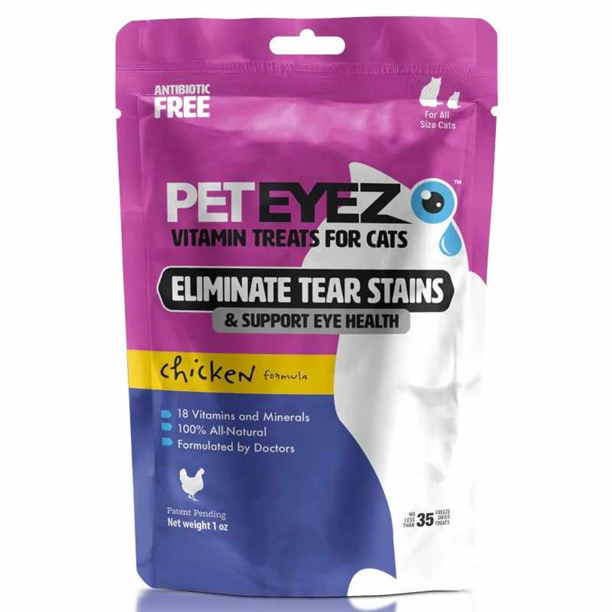 4APAWS™Pet Eyez Vitamin Treats for Cats Chicken Formula 1oz