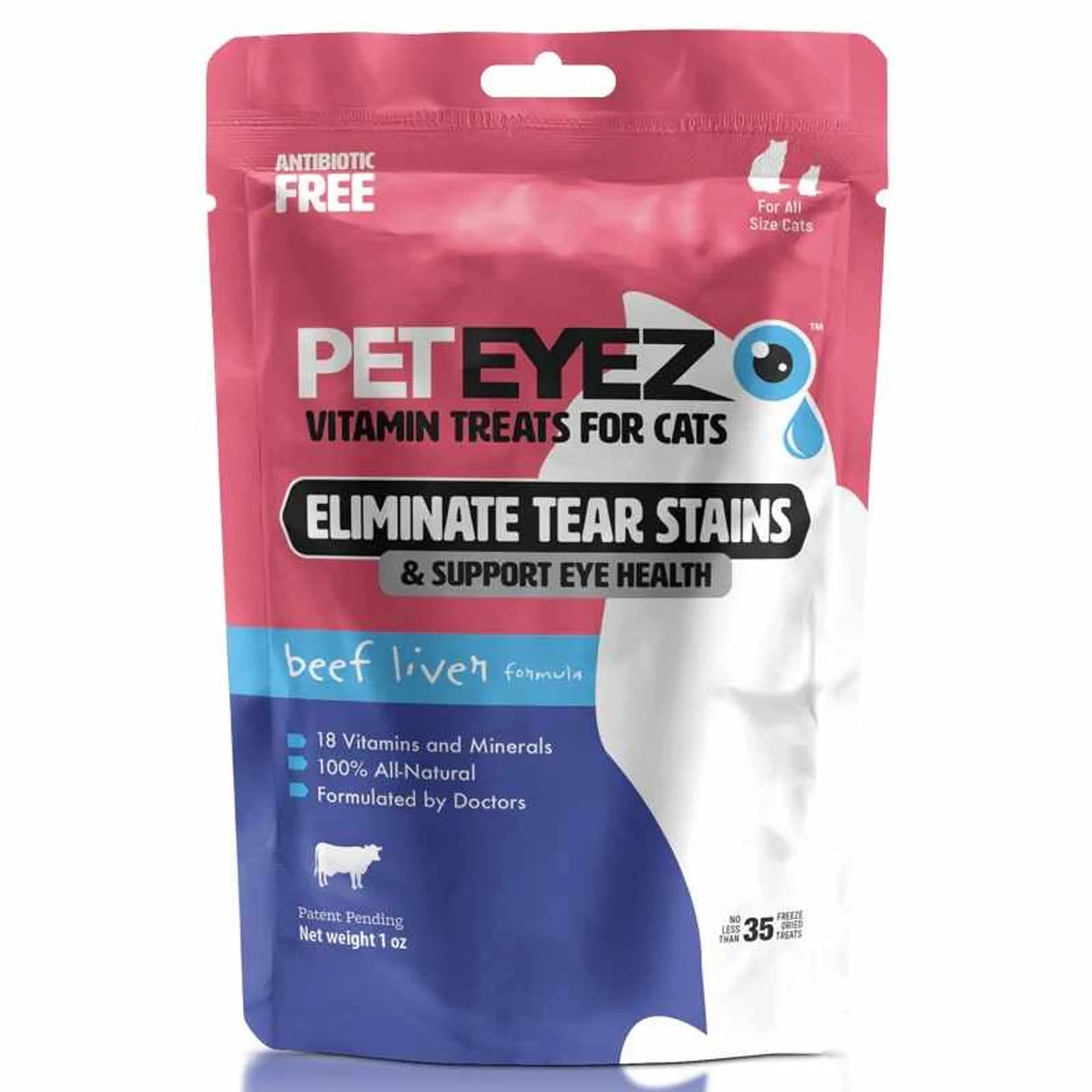 4APAWS™Pet Eyez Vitamin Treats for Cats Beef Liver Formula 1oz