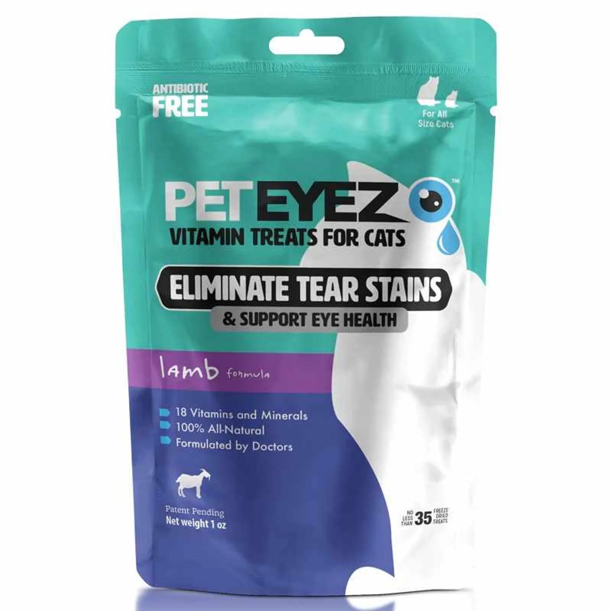 4APAWS™Pet Eyez Vitamin Treats for Cats Lamb Formula 1oz