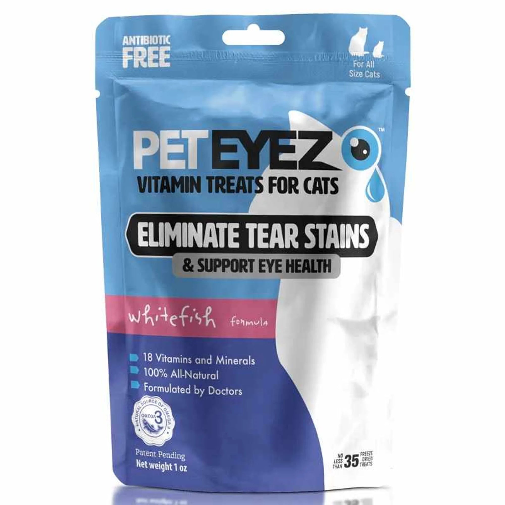 4APAWS™Pet Eyez Vitamin Treats for Cats Whitefish Formula 1oz