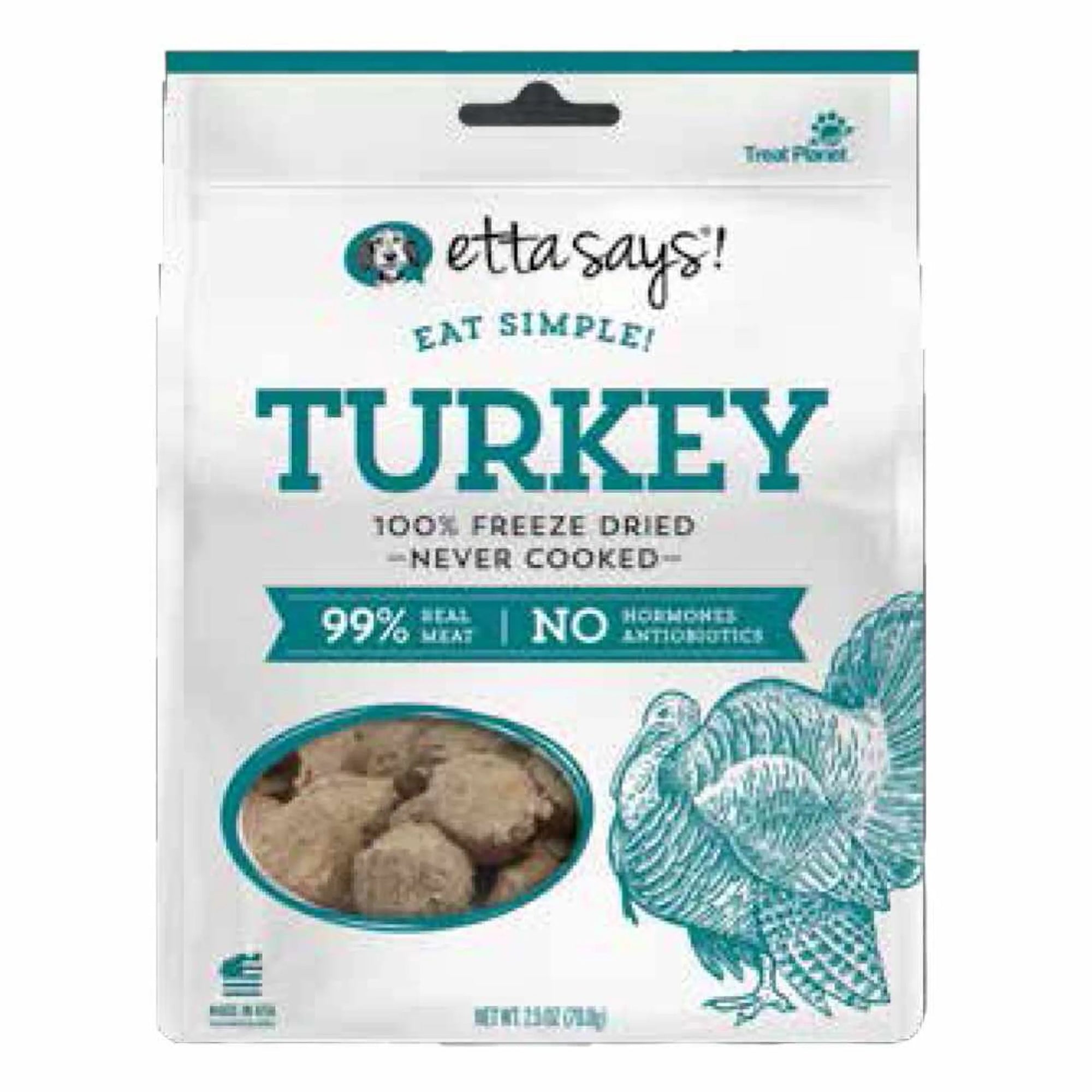 4APAWS™Etta Says! Eat Simple! 100% Freeze Dried Dog Treats Turkey 2.5oz