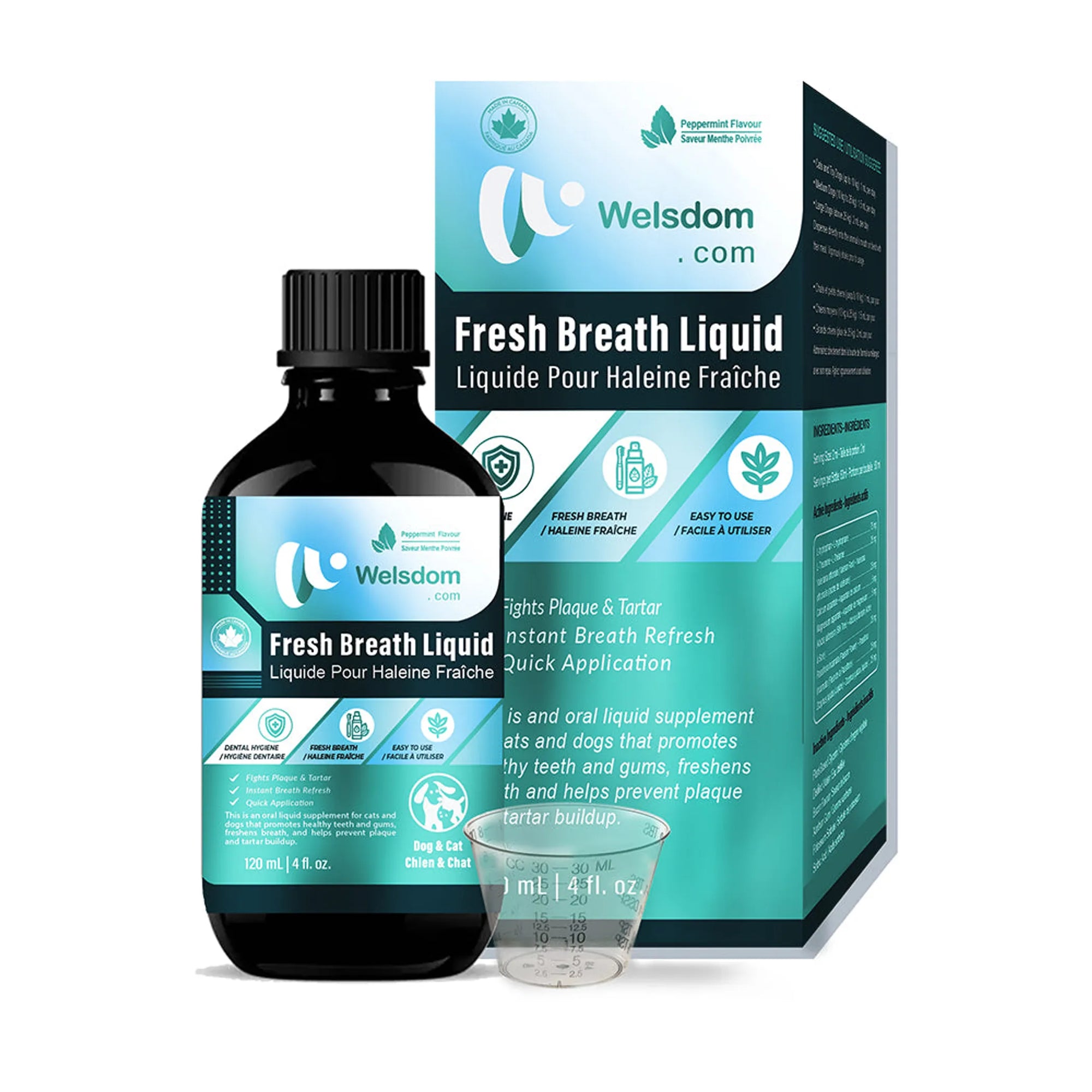 4APAWS™Fresh Breath Liquid Canadian Dental Water Additive (120mL)