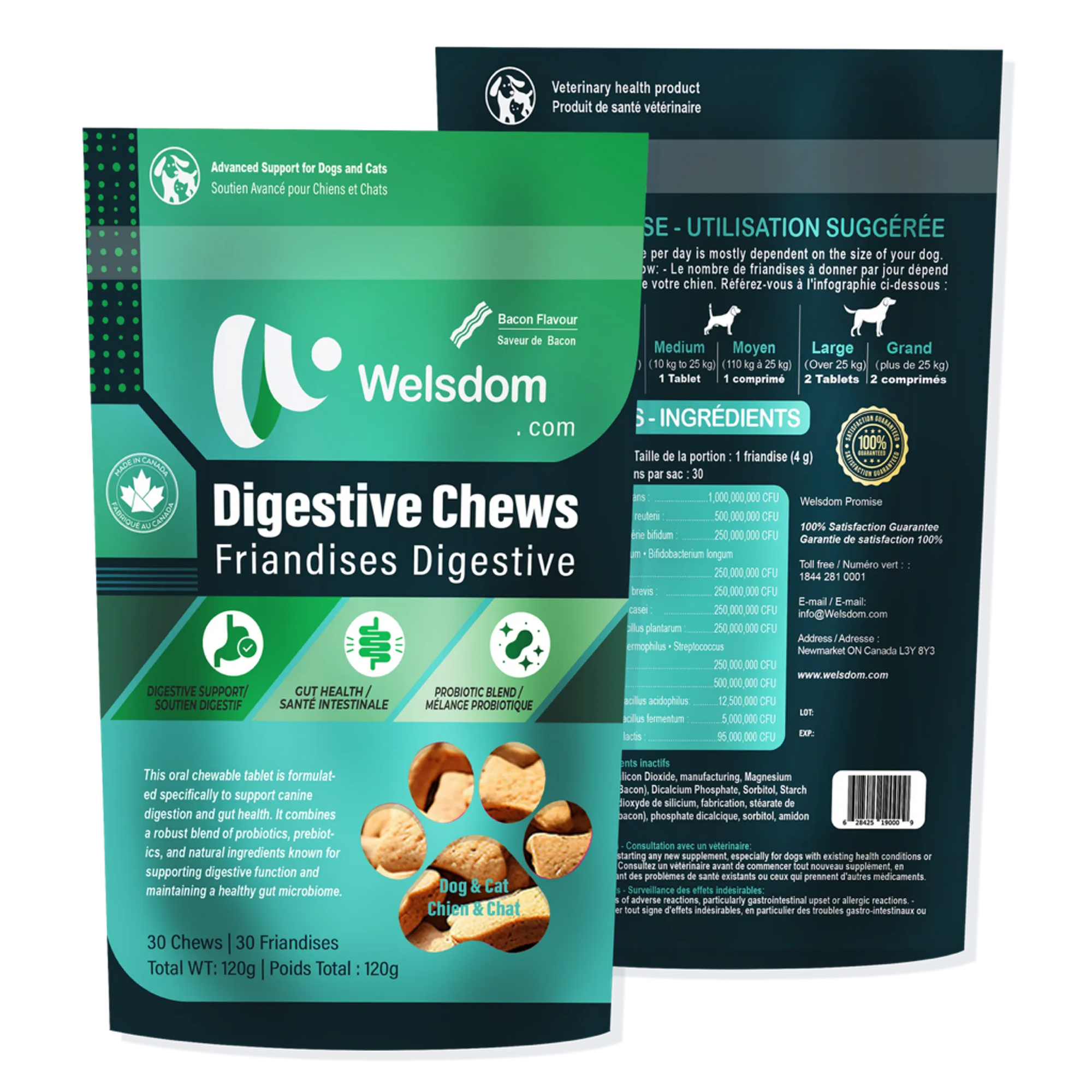 4APAWS™Digestive Chews - 30 Chews