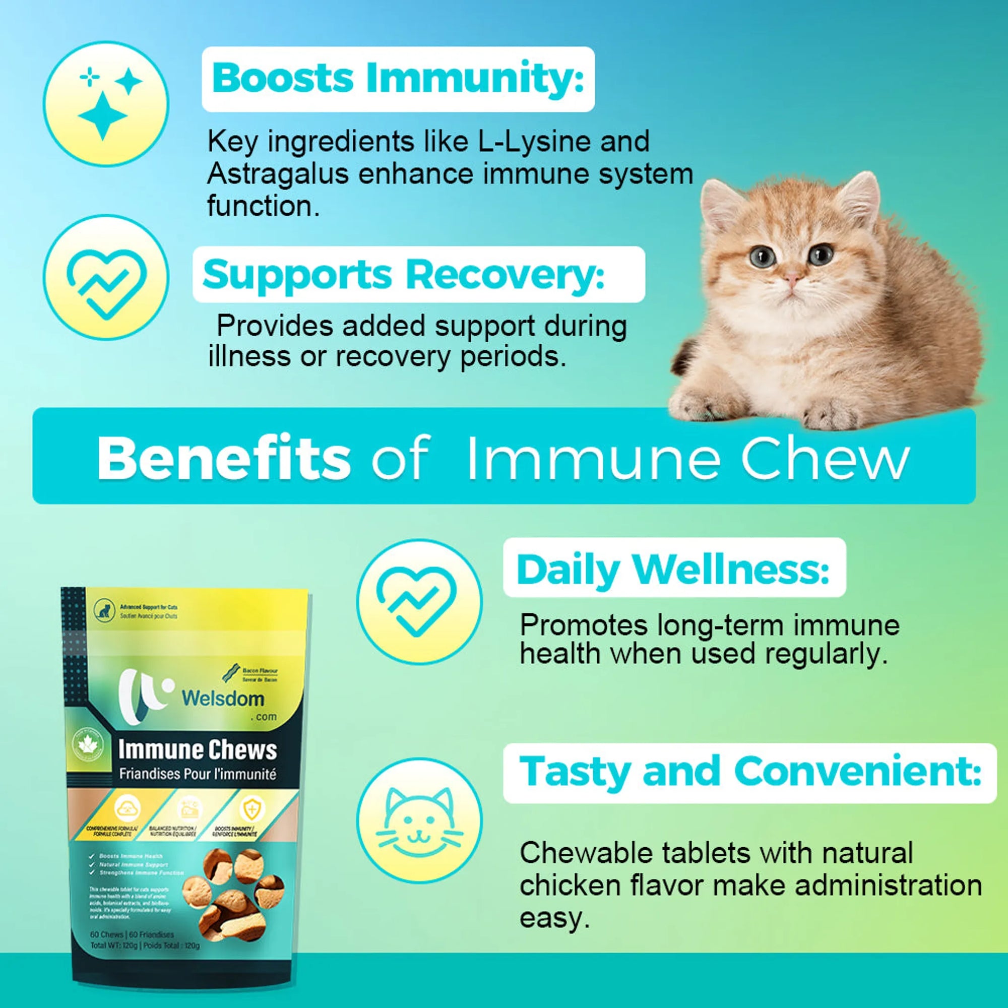 4APAWS™Cat Immune Chews - 60 Chews