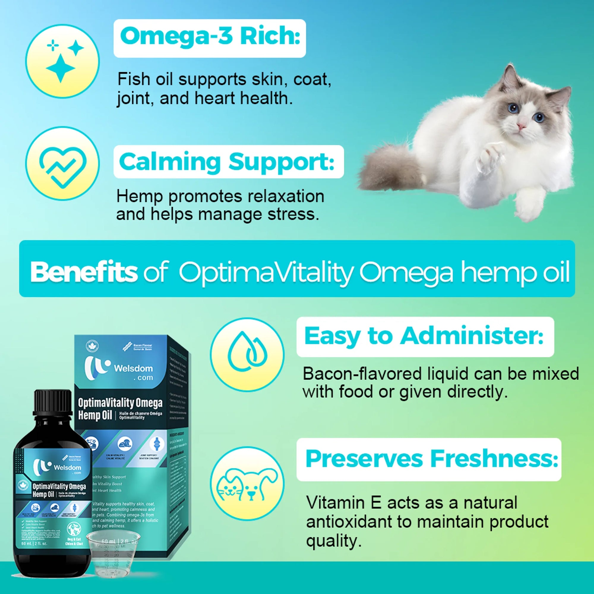 4APAWS™Optimavitality Omega Hemp Oil - 60mL