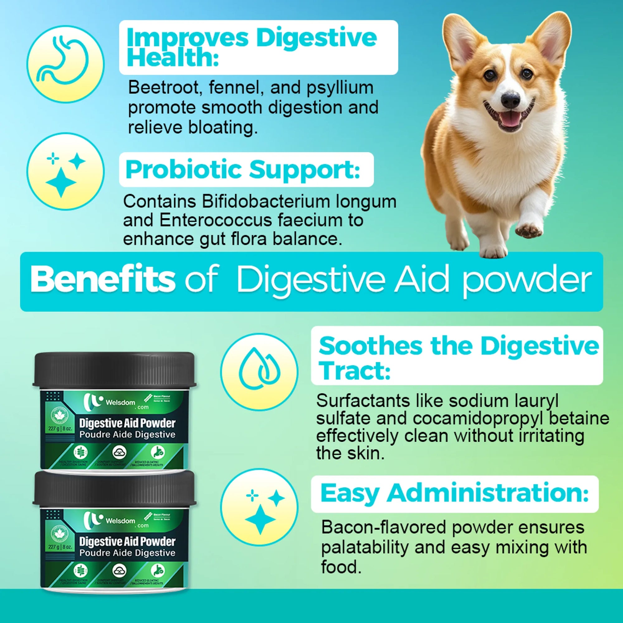 4APAWS™Dog Digestive Aid Powder