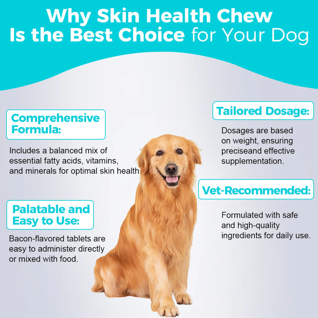 4APAWS™Skin Health Chews for Dogs Omega-3 & Antioxidant Support (30 Soft Chews)