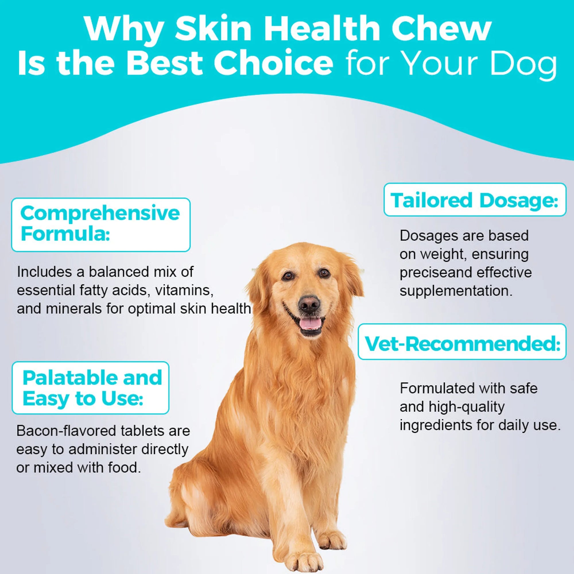 4APAWS™Skin Health Chews for Dogs Omega-3 & Antioxidant Support (30 Soft Chews)