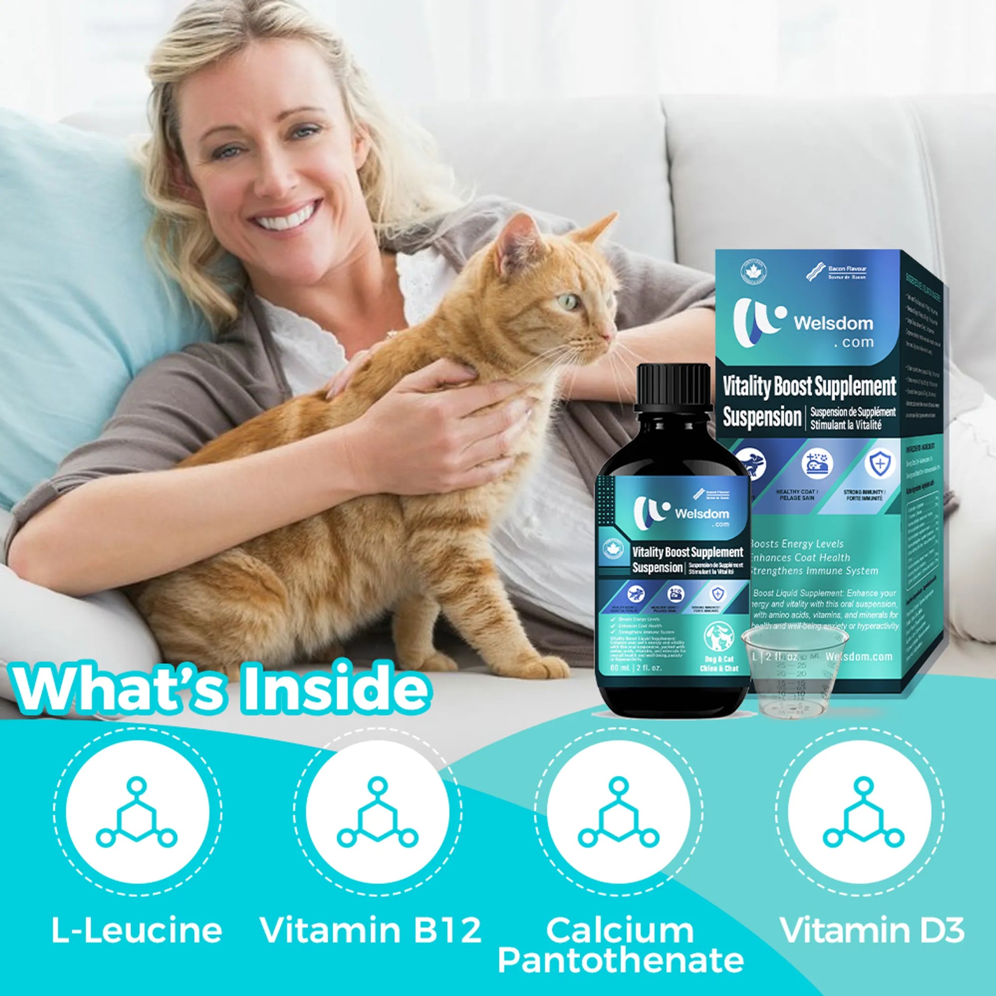 4APAWS™Vitality Boost Liquid Supplement for Pets | Energy & Health Support