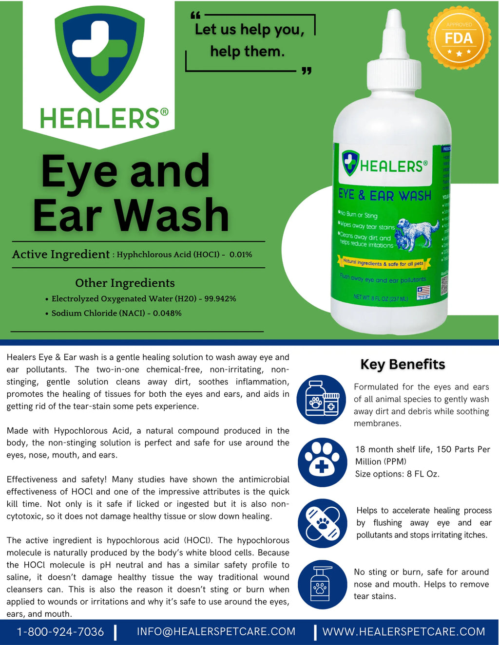 4APAWS™Healers Ear & Eye Wash Solution