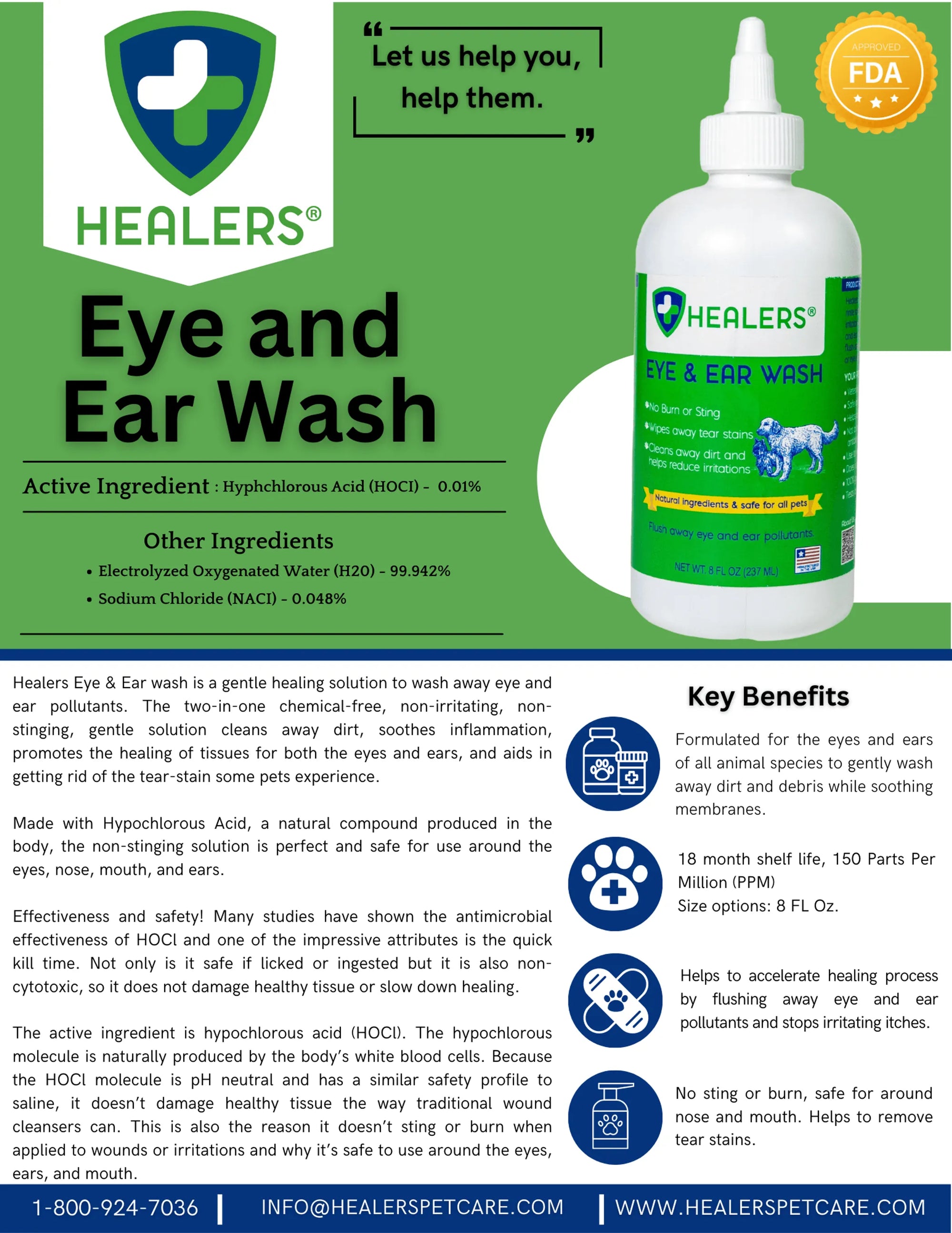 4APAWS™Healers Ear & Eye Wash Solution
