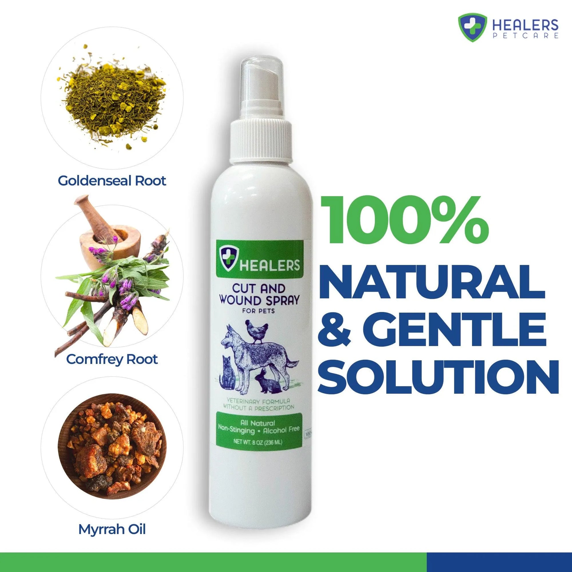 4APAWS™Healers Cut and Wound Spray For Pets