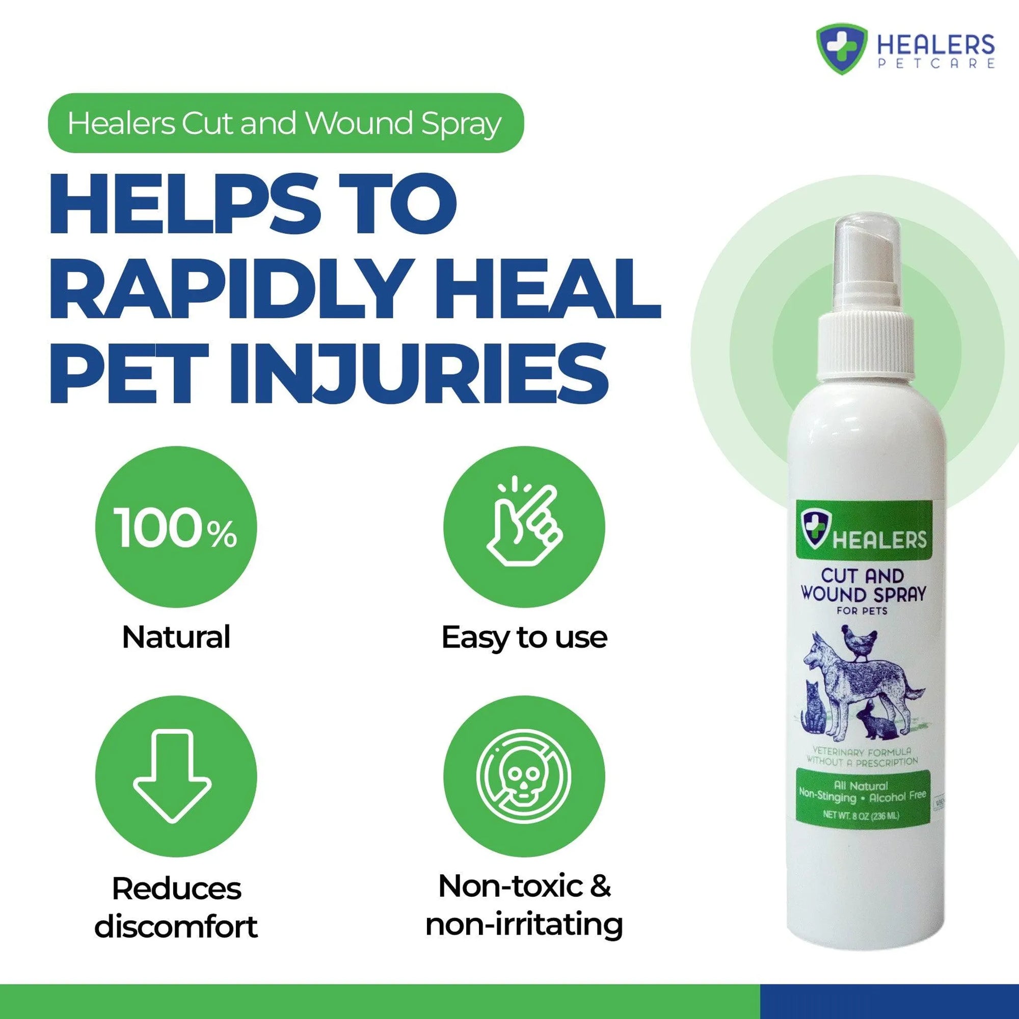 4APAWS™Healers Cut and Wound Spray For Pets